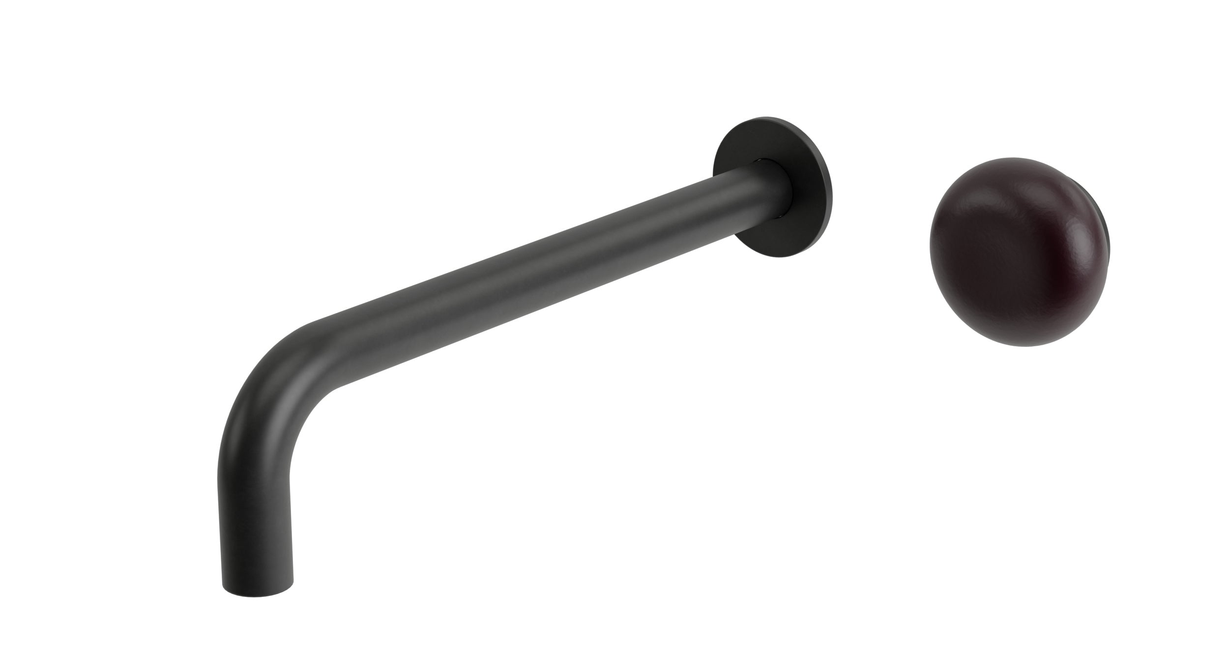Foundry One Handle Wall Mount 10" Lavatory Faucet with Pebble Ceramic Knob Handle in Oil Rubbed Bronze