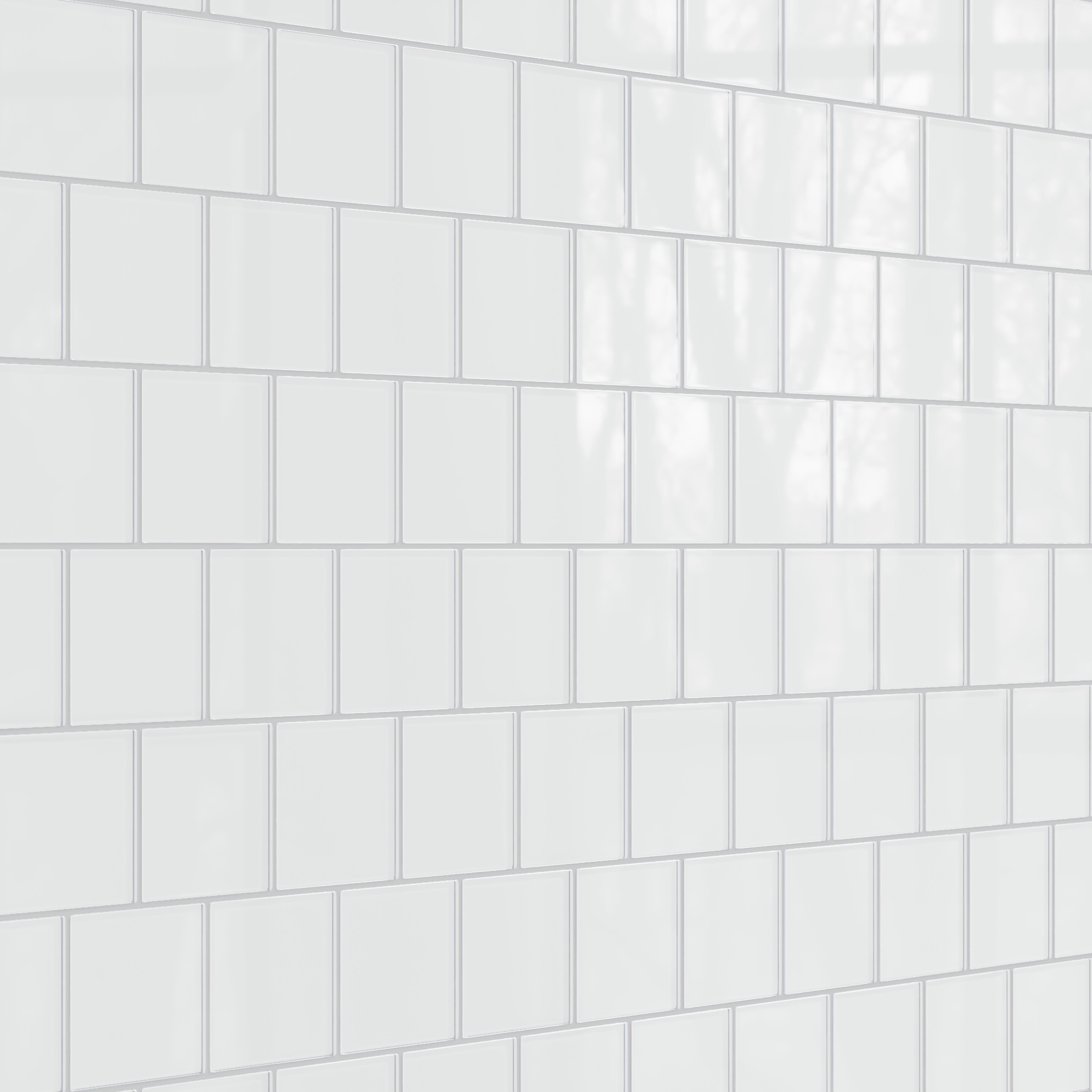4x4 Glass Tile in Egret Gloss