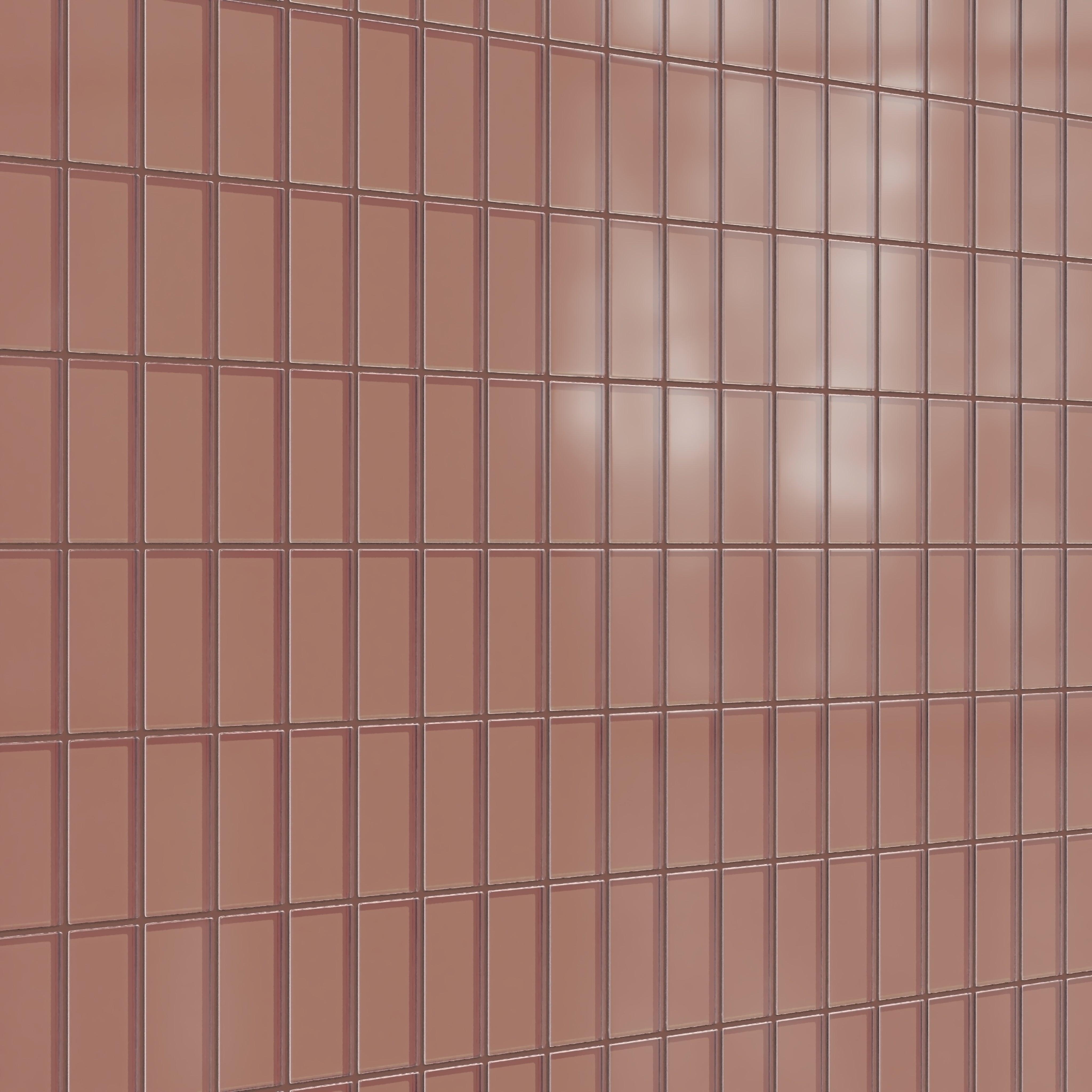 2x4 Straight Set Sheeted Glass Mosaic Tile in Flicker Matte