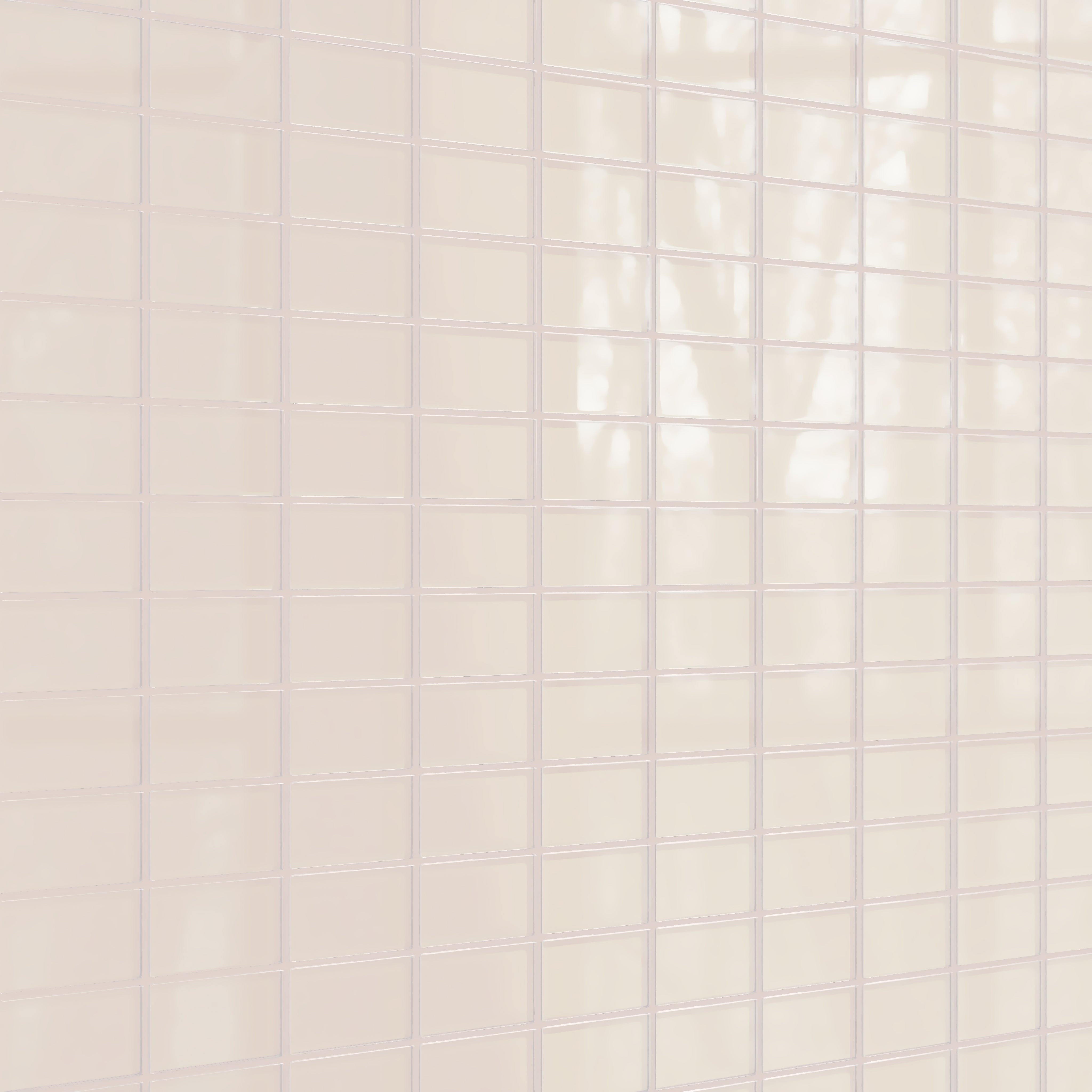 2x4 Straight Set Sheeted Glass Mosaic Tile in Sandpiper Gloss