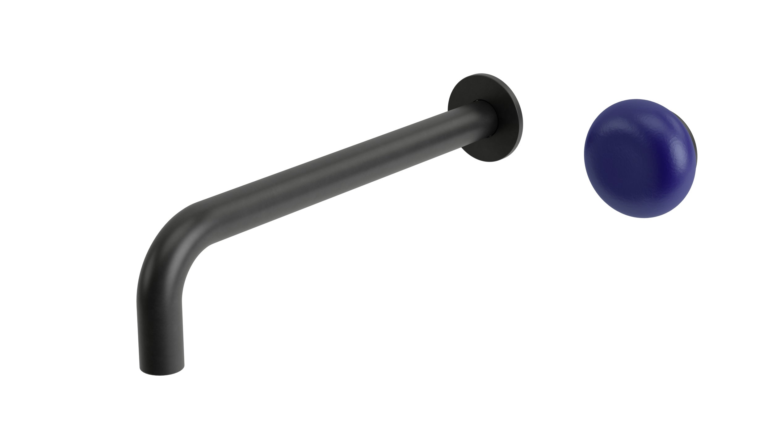 Foundry One Handle Wall Mount 10" Lavatory Faucet with Pebble Ceramic Knob Handle in Oil Rubbed Bronze