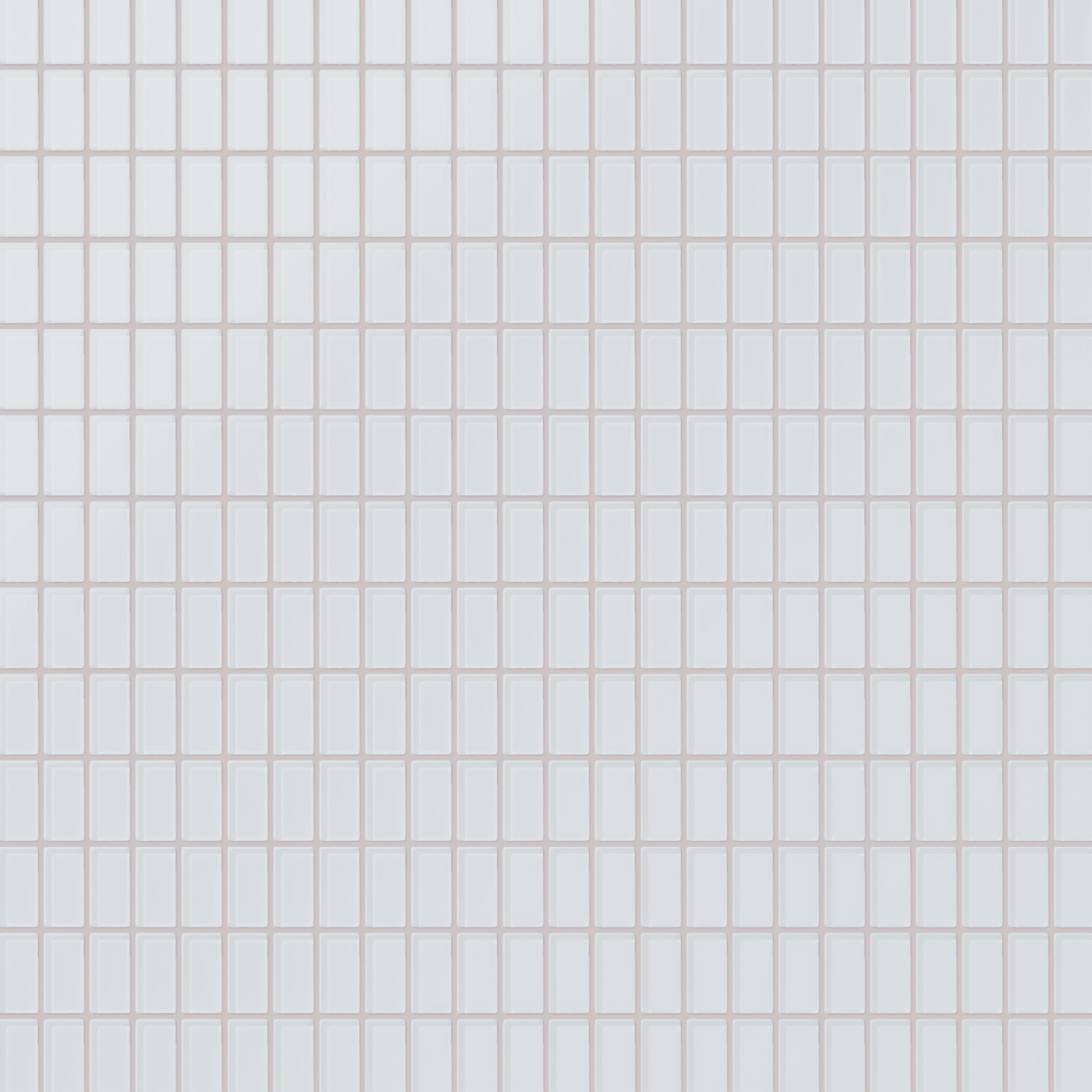 1x2 Straight Set Sheeted Glass Mosaic Tile in Snowy Owl Matte