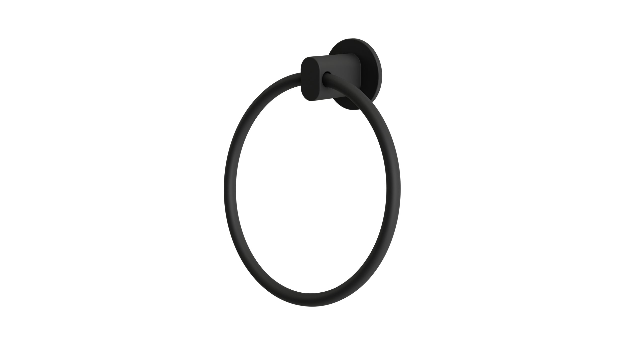 Foundry Towel Ring in Matte Black