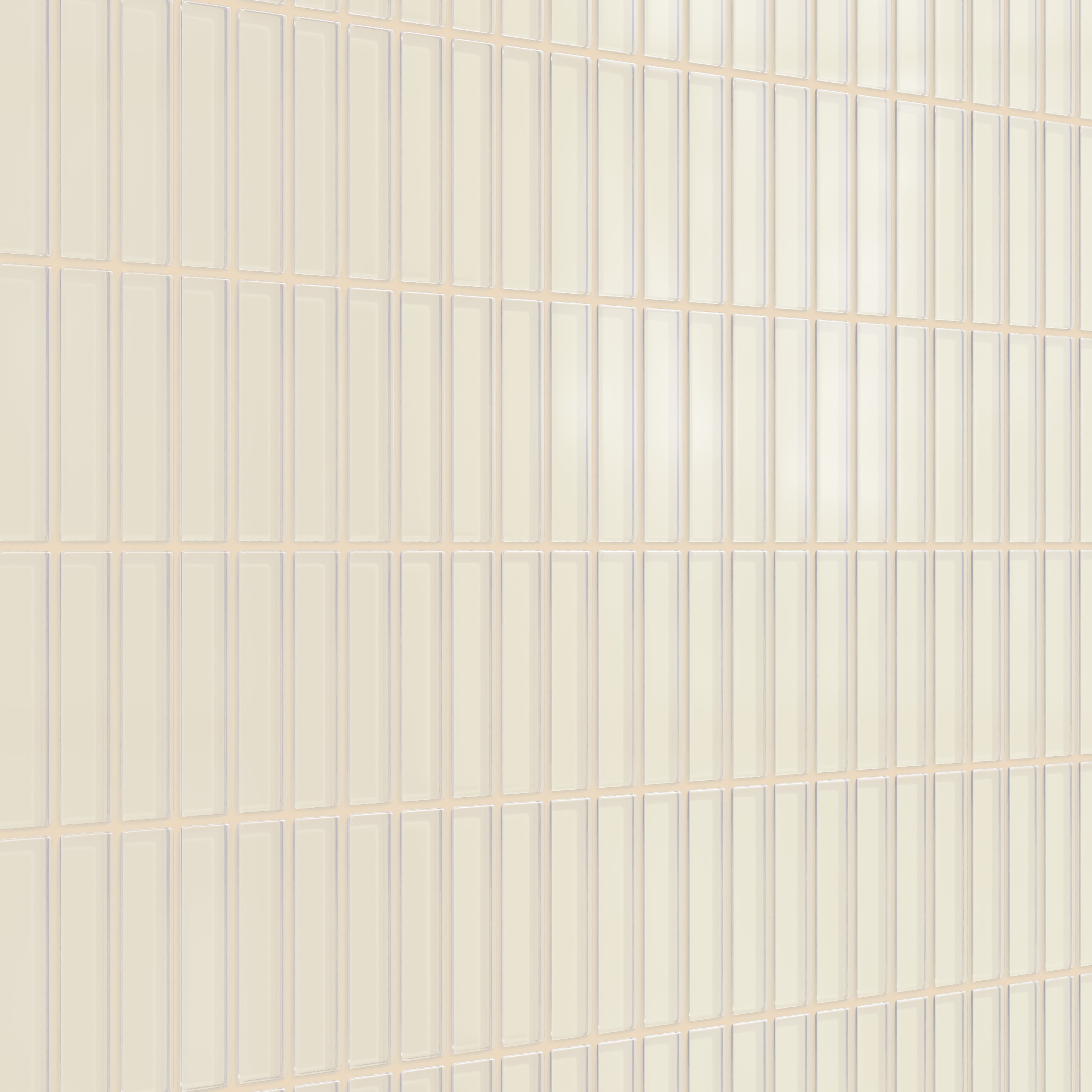 1x4 Straight Set Sheeted Glass Mosaic Tile in Sparrow Matte