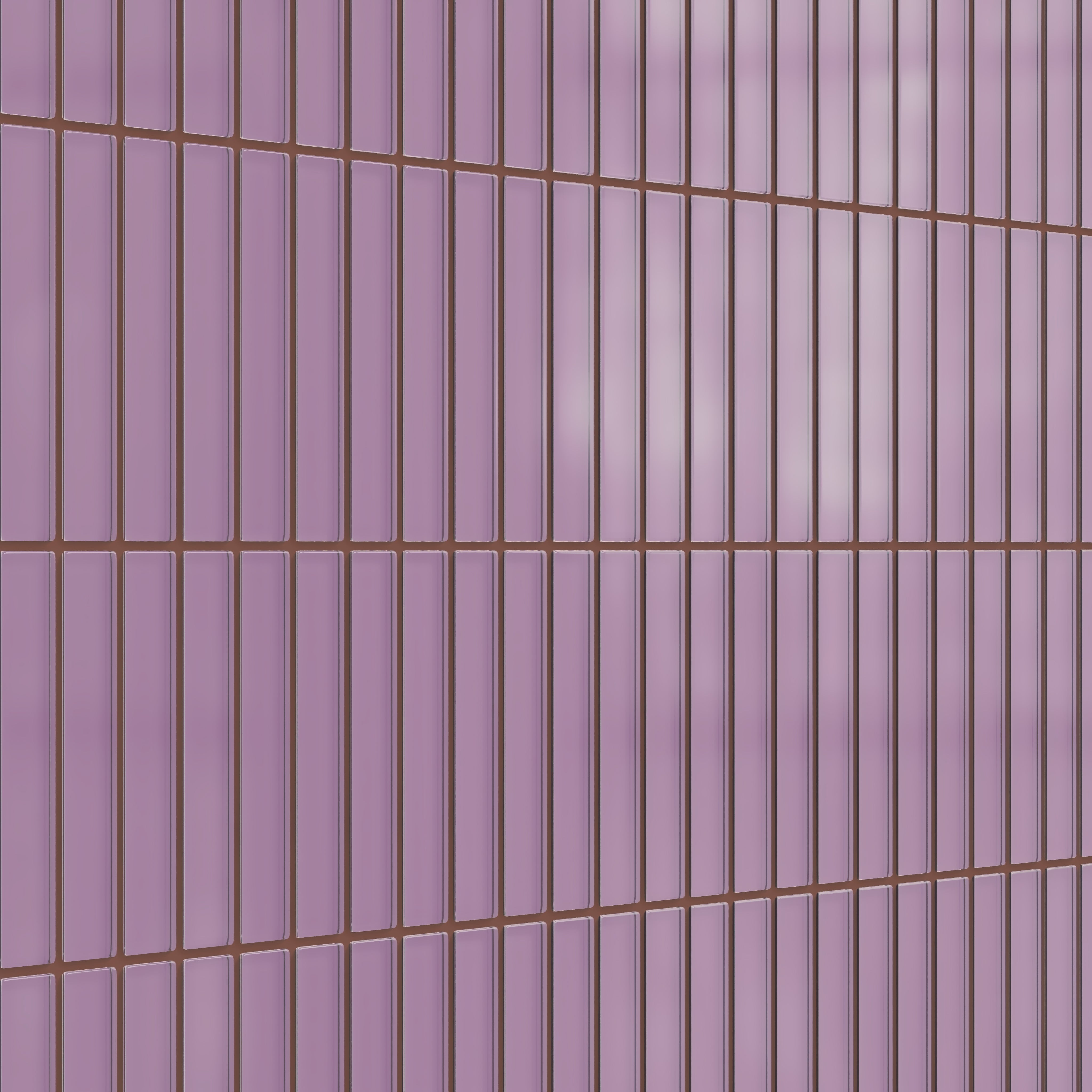 1x6 Straight Set Sheeted Glass Mosaic Tile in Waxbill Matte