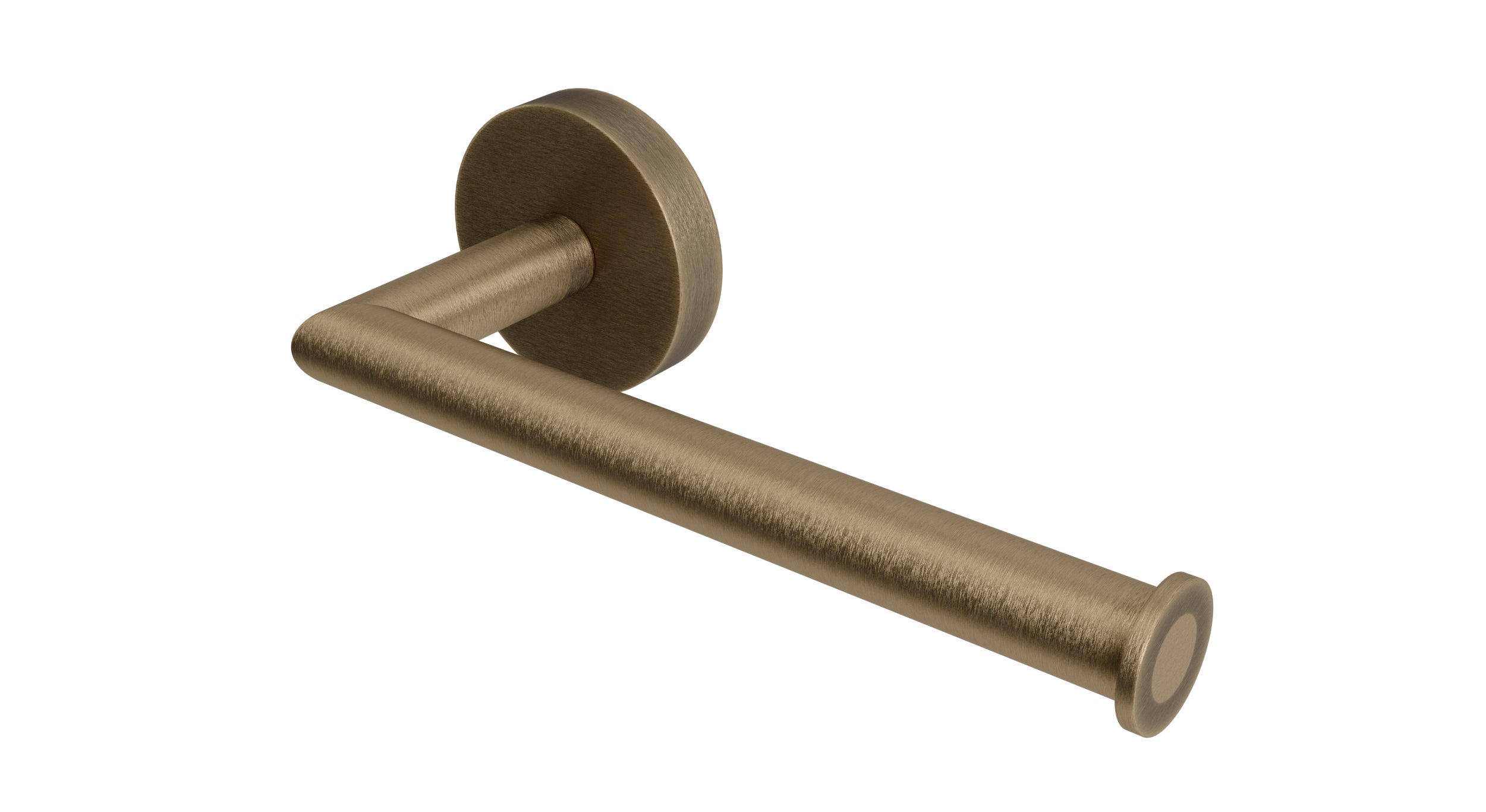 Contour Single Post Paper Holder in Antique Brass