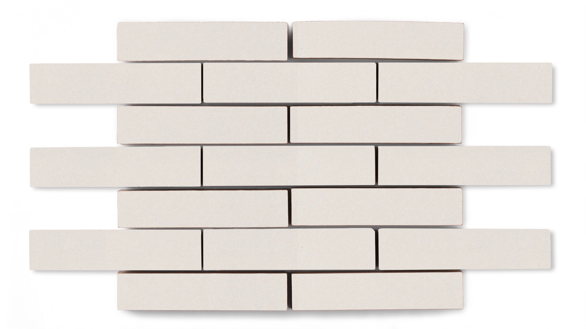 1x4 Half Offset Sheeted Original Ceramic Mosaic Tile in Feldspar Matte