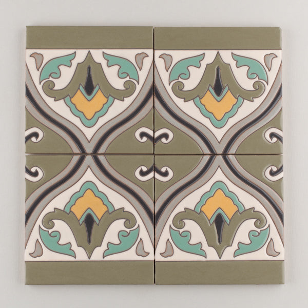 6x6 Handpainted Sample Old California #8 in Neutral Motif