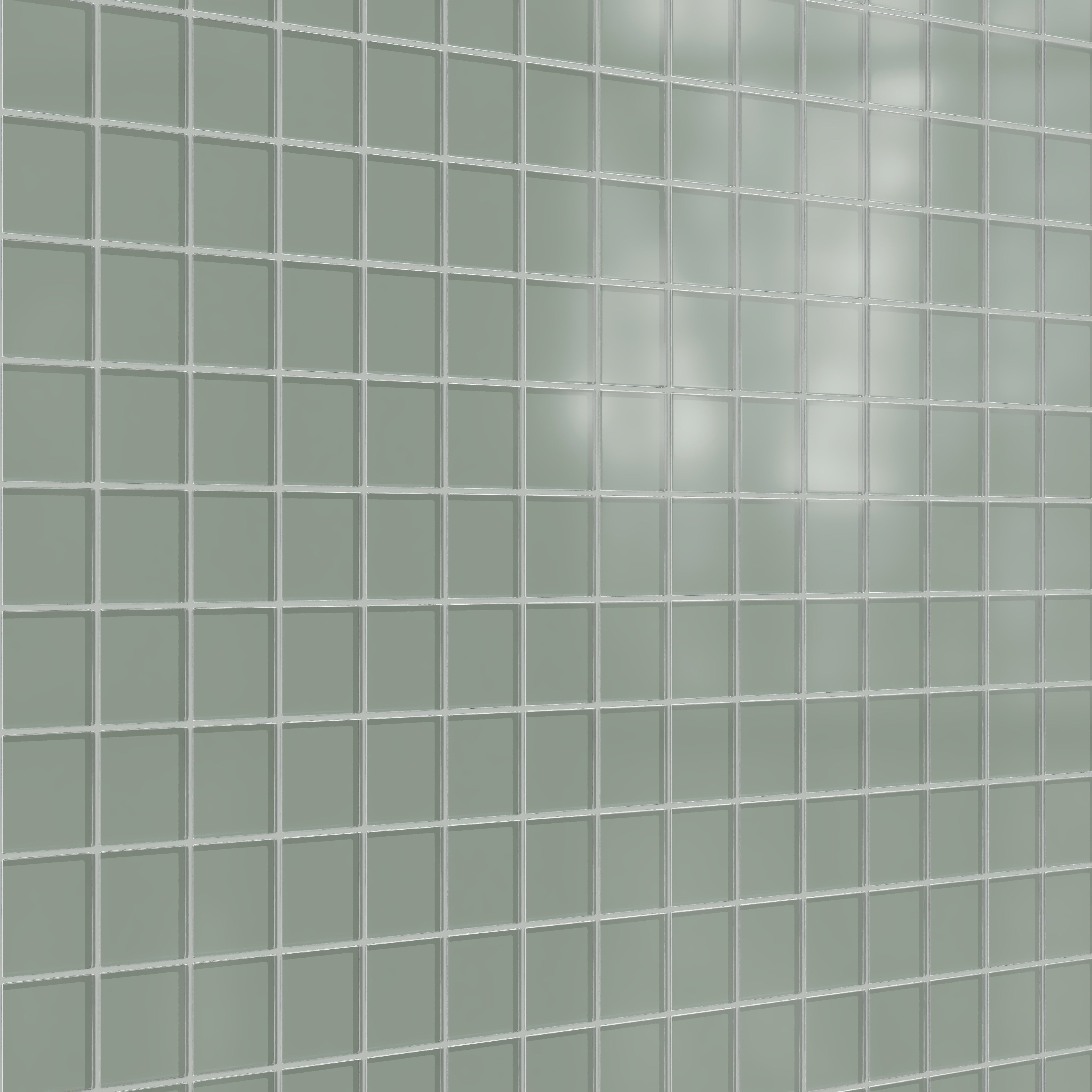 3x3 Straight Set Sheeted Glass Mosaic Tile in Hummingbird Matte
