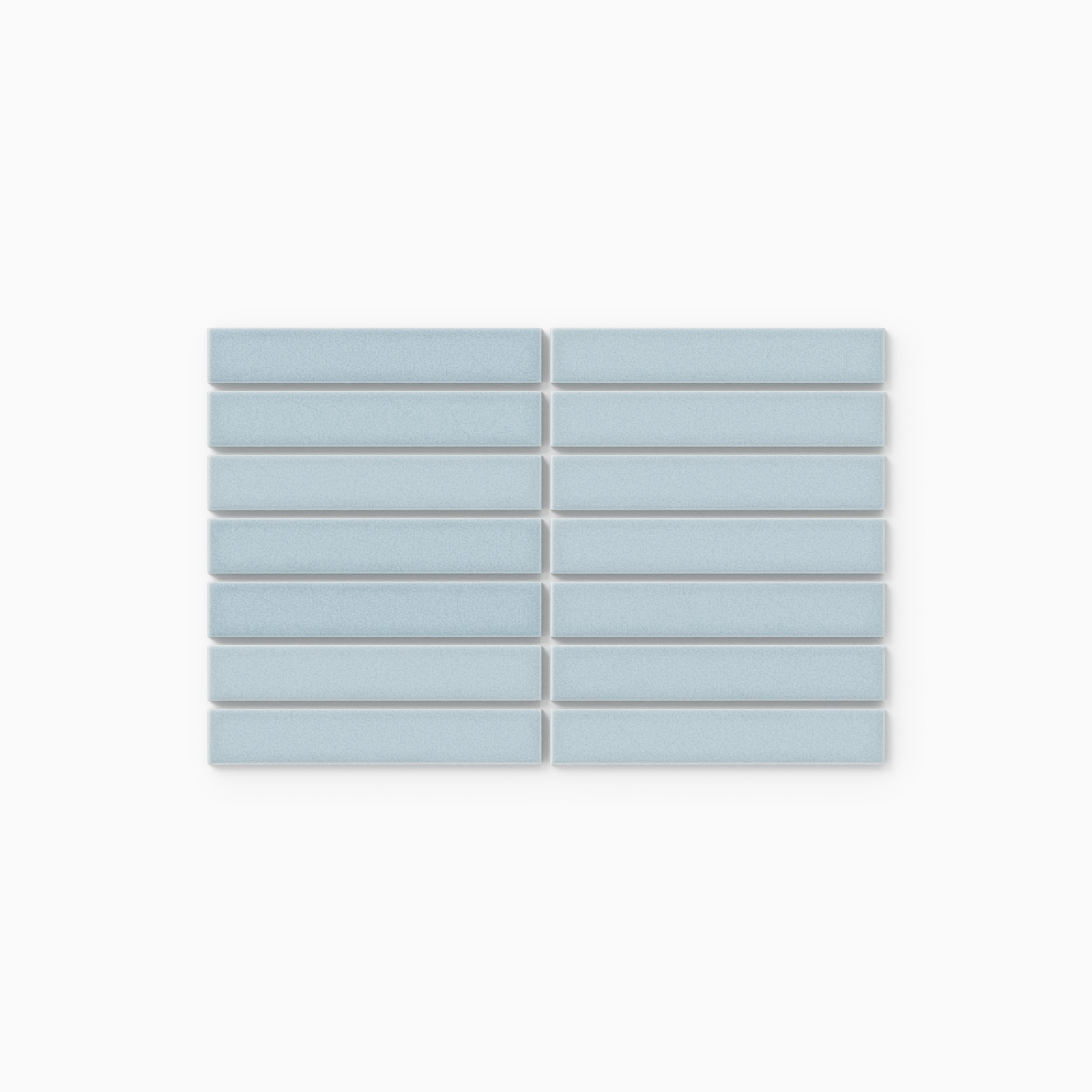 1x6 Straight Set Sheeted Original Ceramic Mosaic Tile in Crater Lake Gloss
