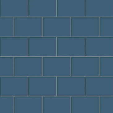 4x6 Glass Tile in Blue Jay Gloss