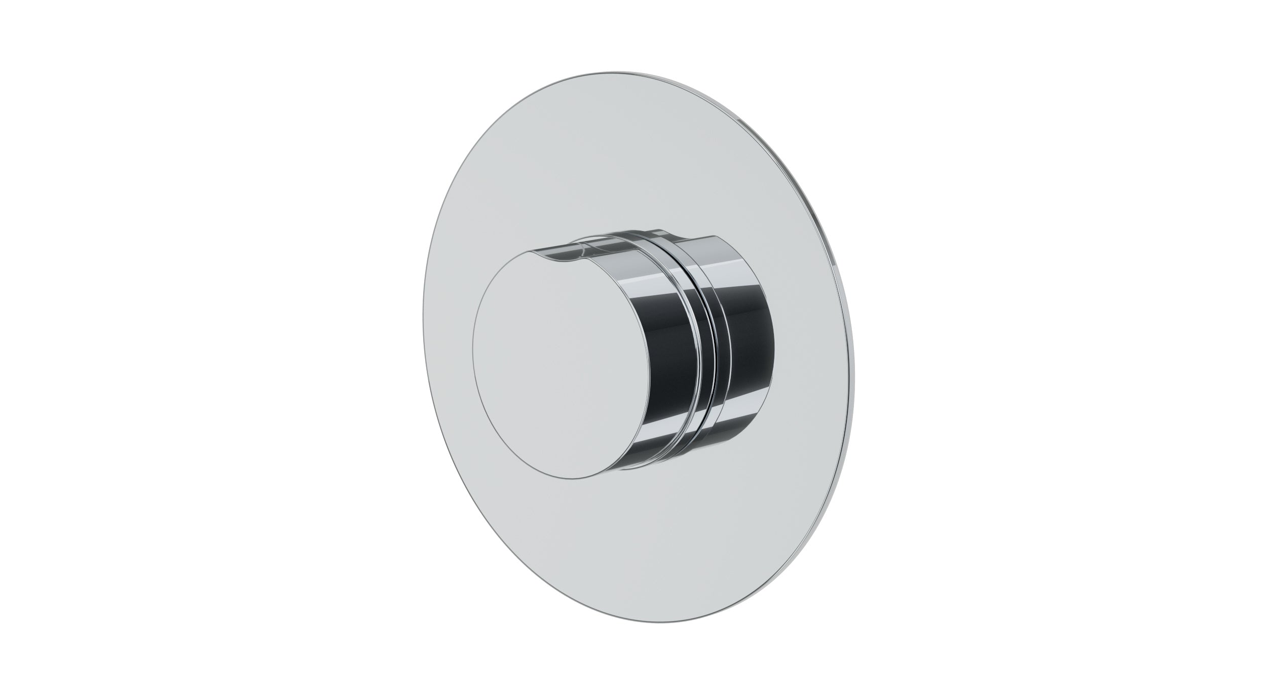 Foundry One Handle Wall Mount Shower Trim with Barrel Knob Handle in Polished Chrome