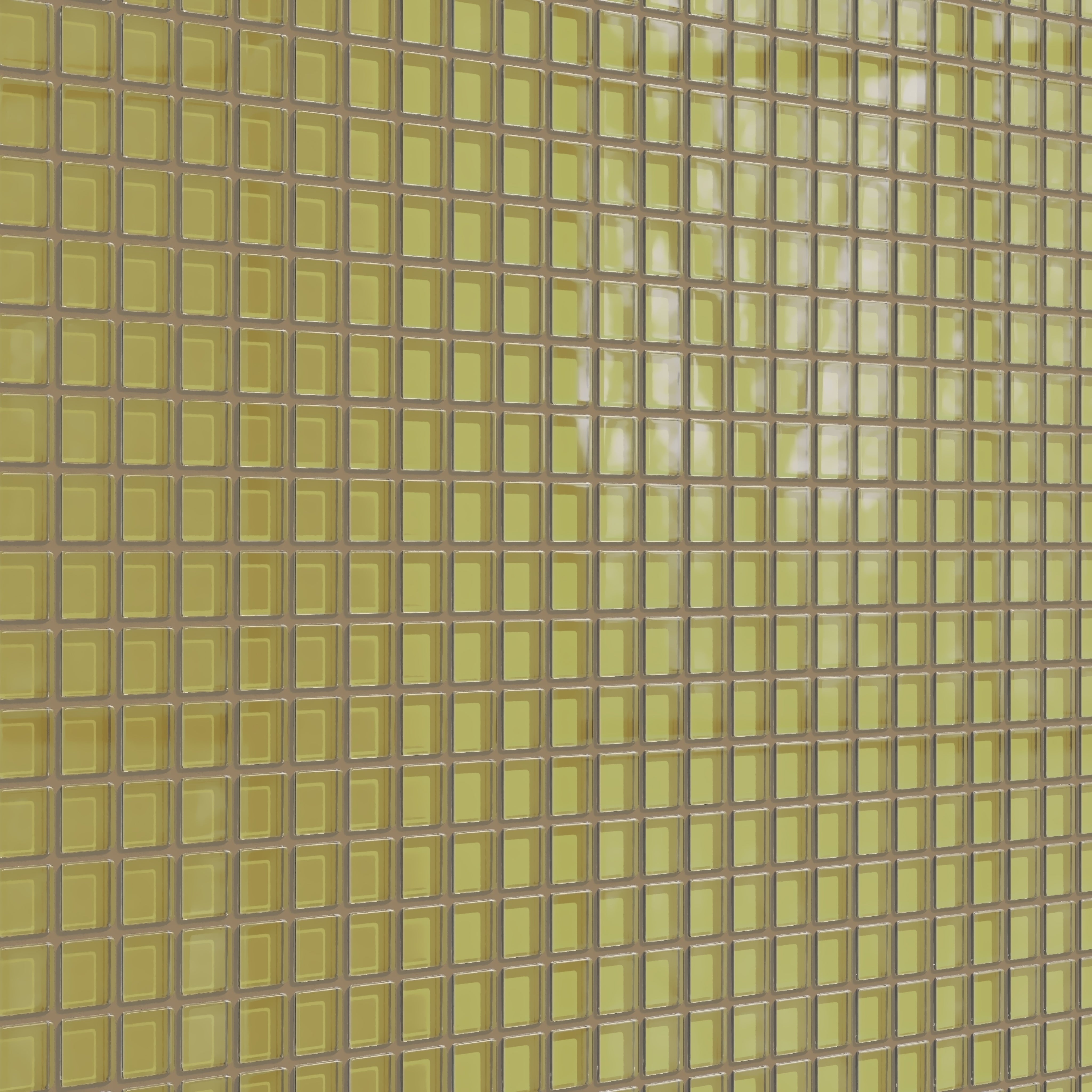 1x1 Straight Set Sheeted Glass Mosaic Tile in Pine Siskin Gloss