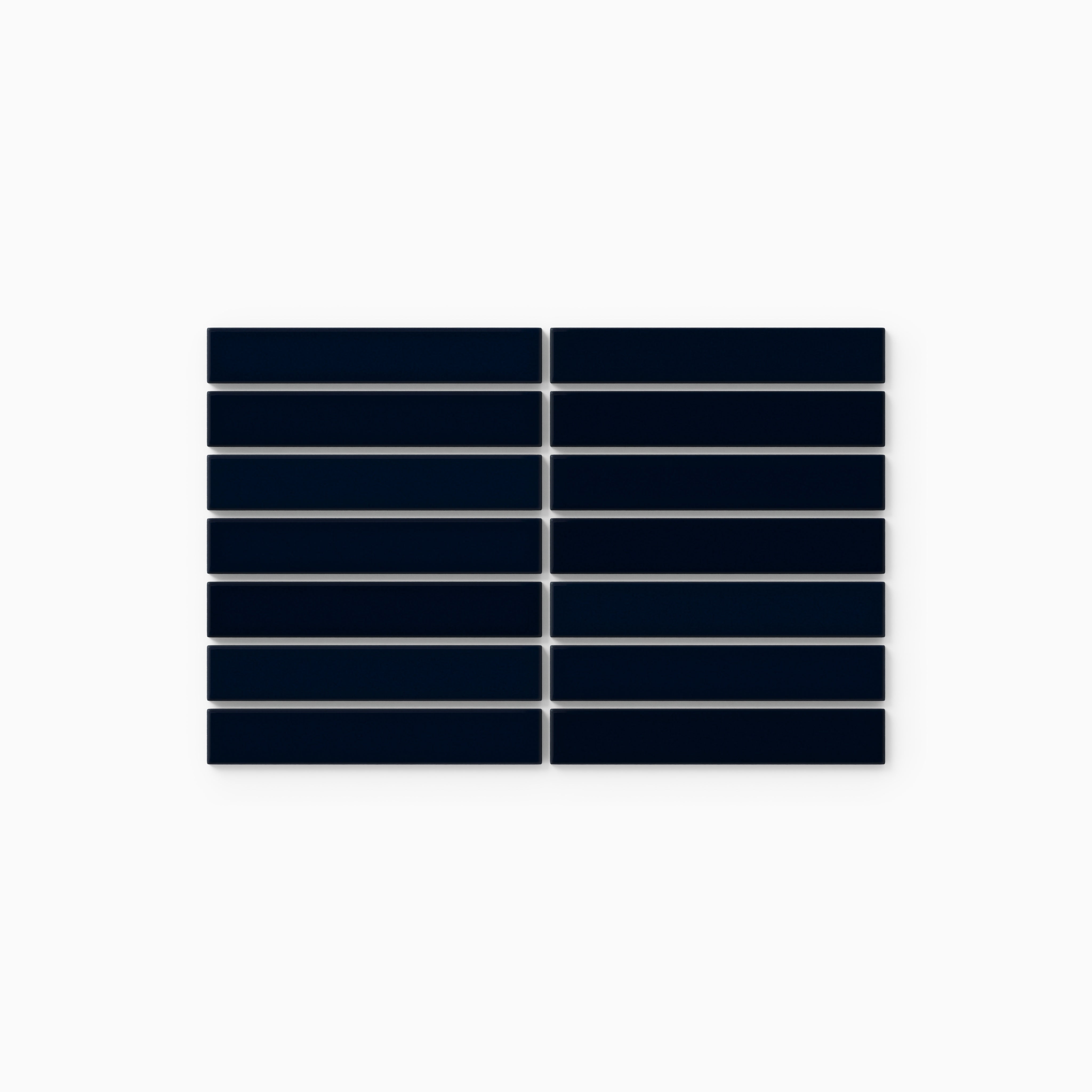 1x6 Straight Set Sheeted Original Ceramic Mosaic Tile in Navy Blue Gloss
