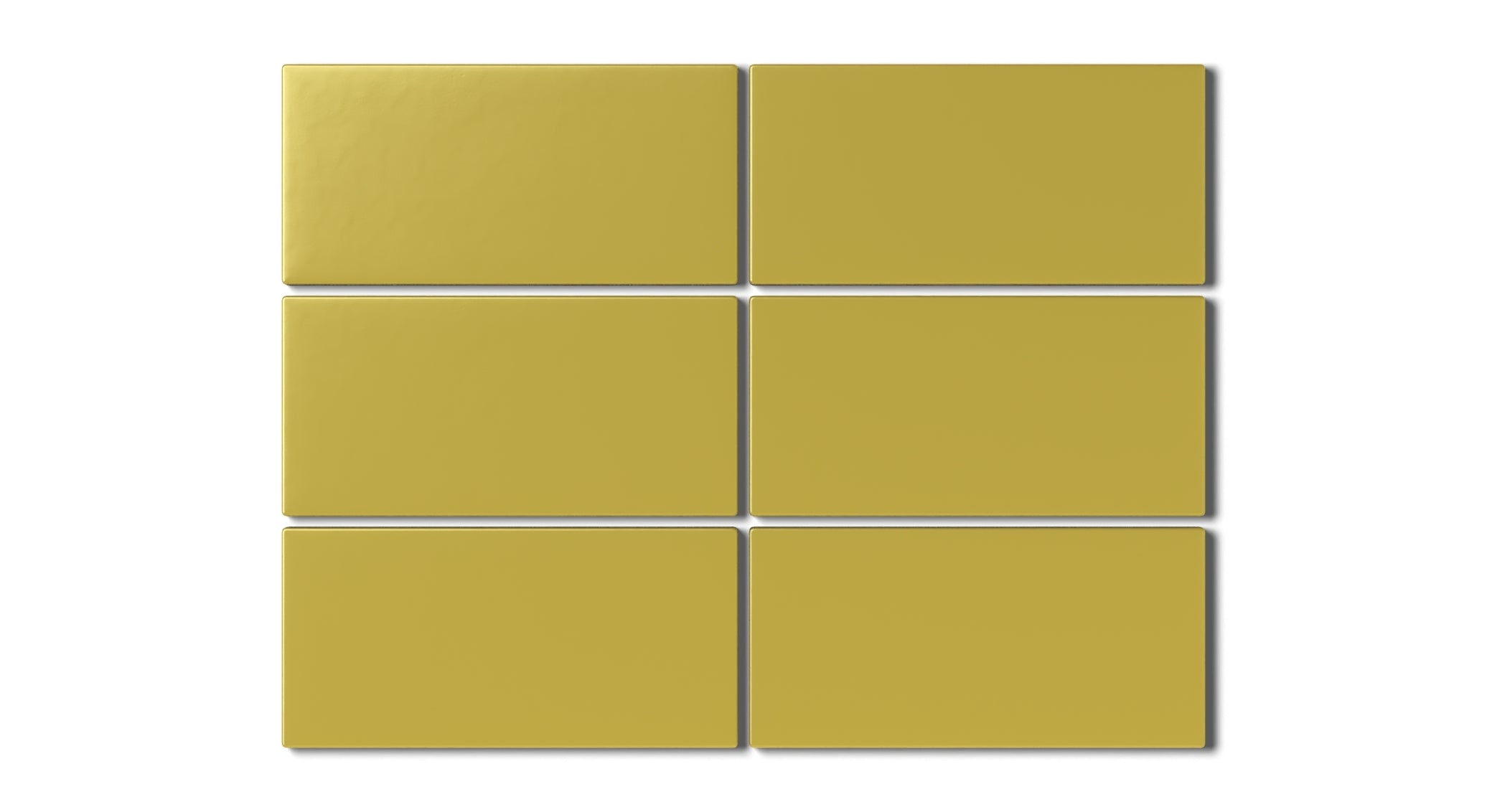 3x6 Natural Press Ceramic Tile in Azo Green Matte