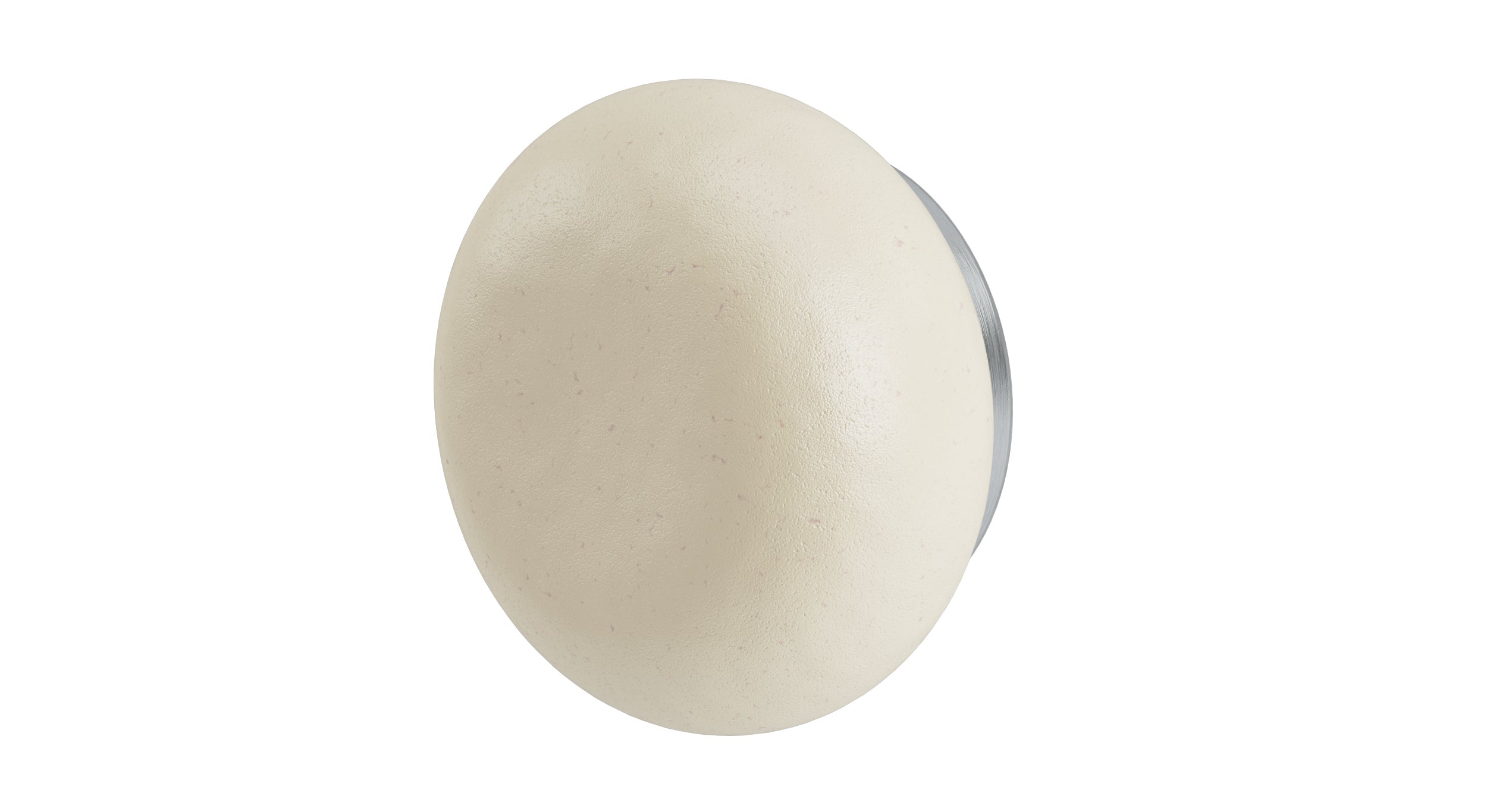 Foundry One Handle Wall Mount Diverter/Volume Control Shower Trim with Pebble Ceramic Knob Handle in Satin Chrome