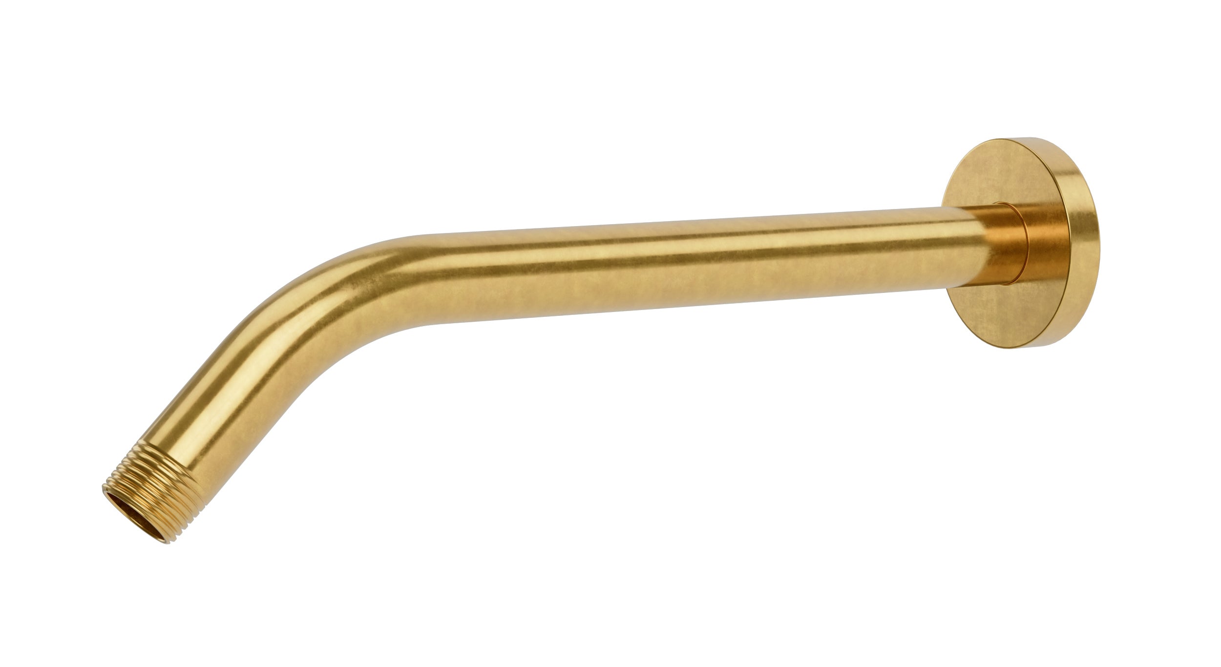 Contour & Foundry 45-Degree 12" Shower Arm with Flange in French Brass
