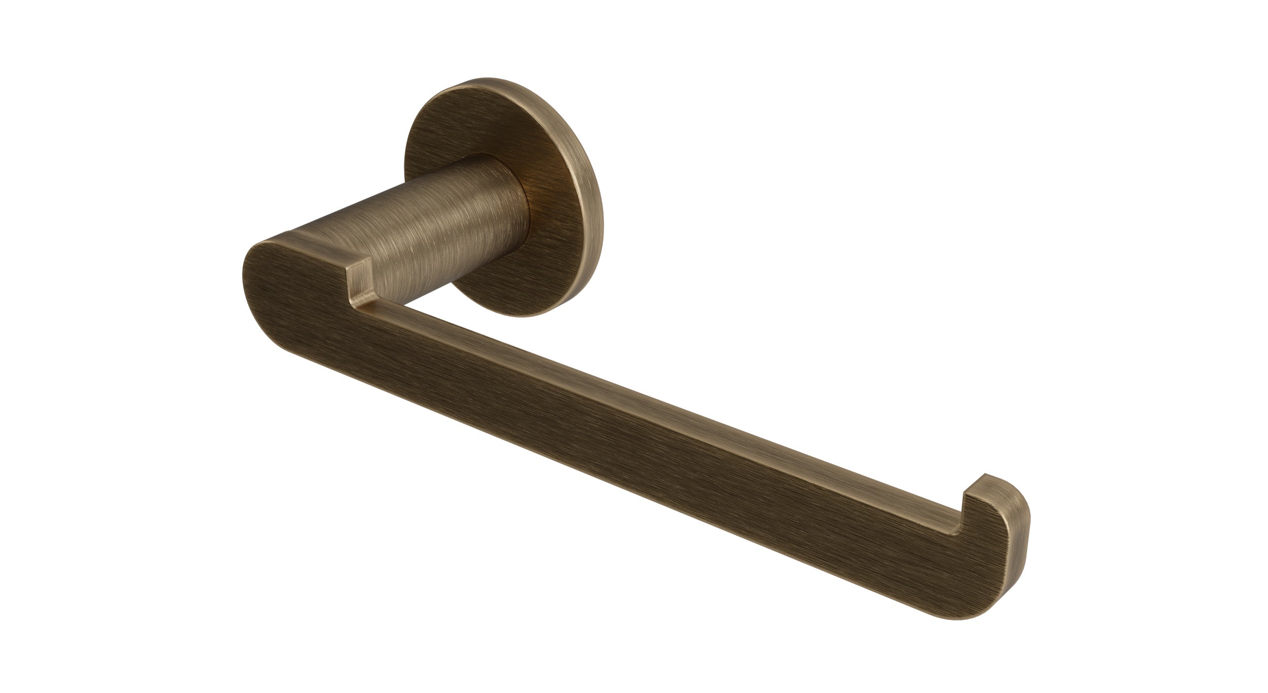Foundry Single Post Paper Holder in Antique Brass