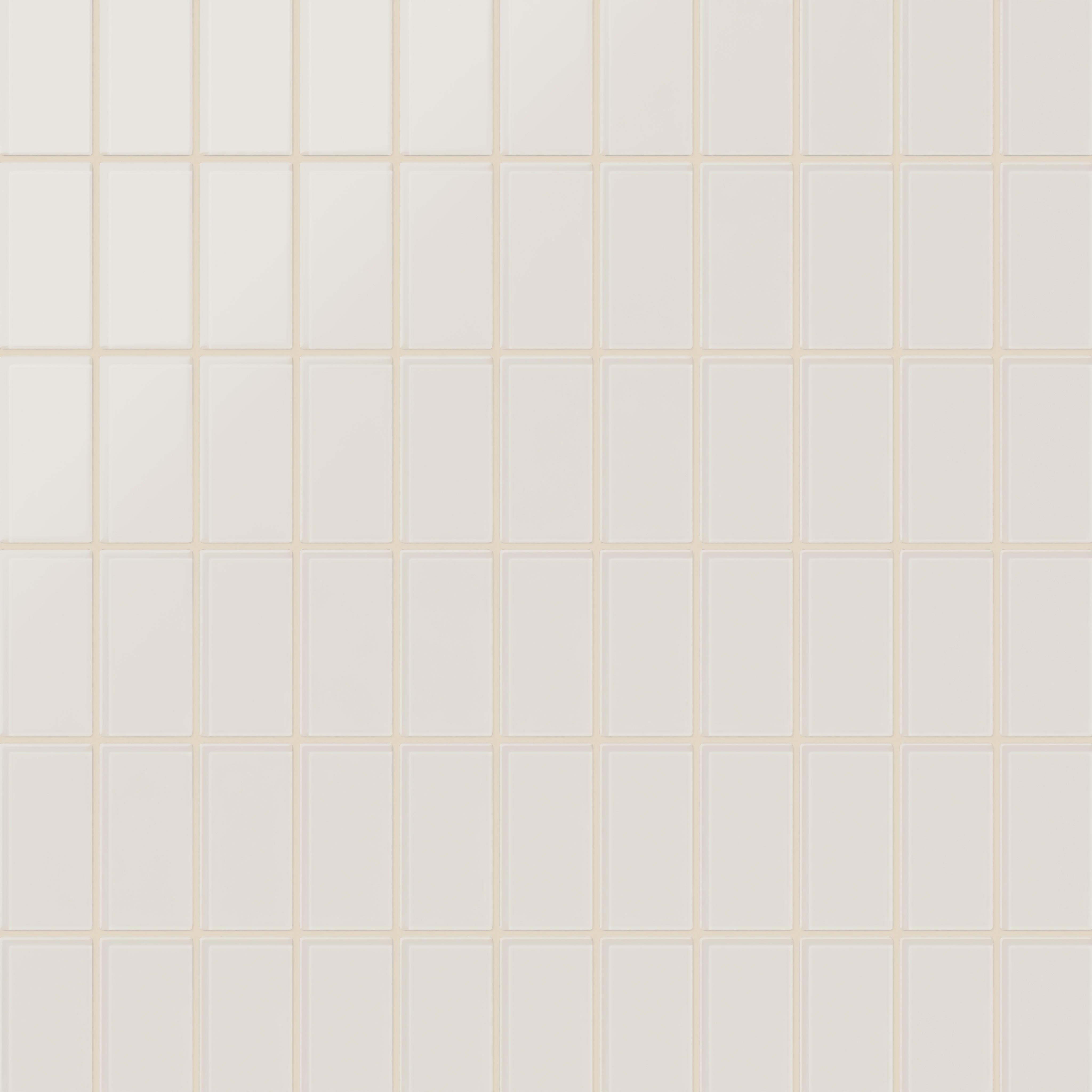 2x4 Straight Set Sheeted Glass Mosaic Tile in Dove Matte