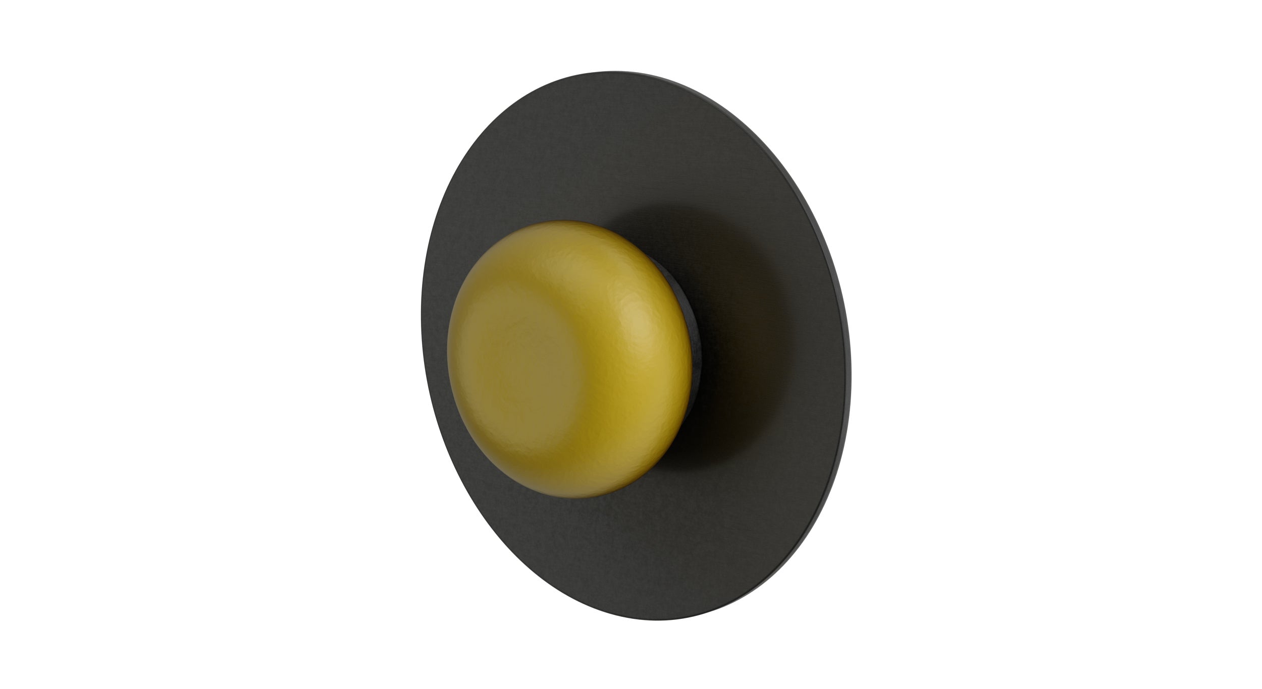 Foundry One Handle Wall Mount Shower Trim with Pebble Ceramic Knob Handle in Blackened Nickel