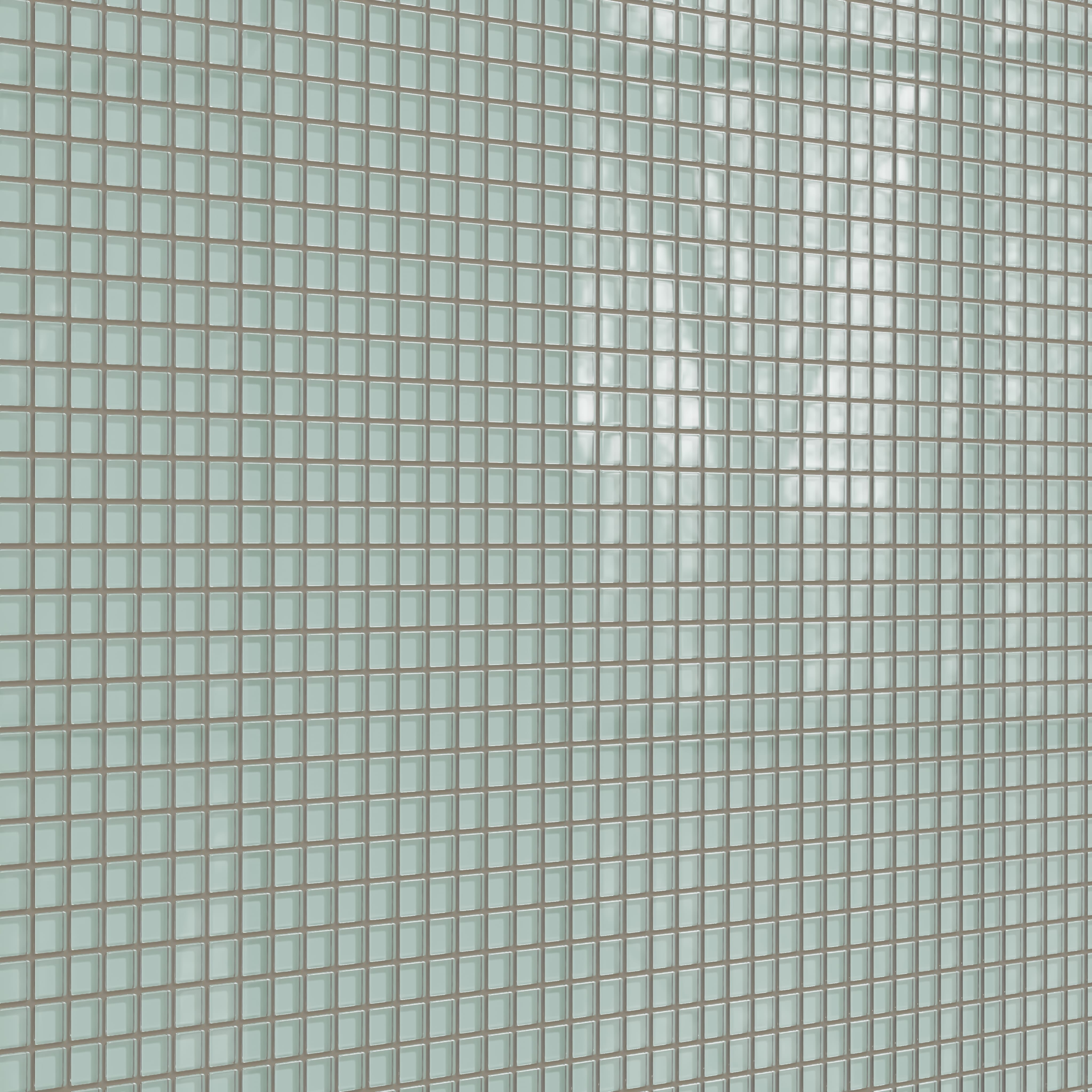 1x1 Straight Set Sheeted Glass Mosaic Tile in Kingfisher Gloss