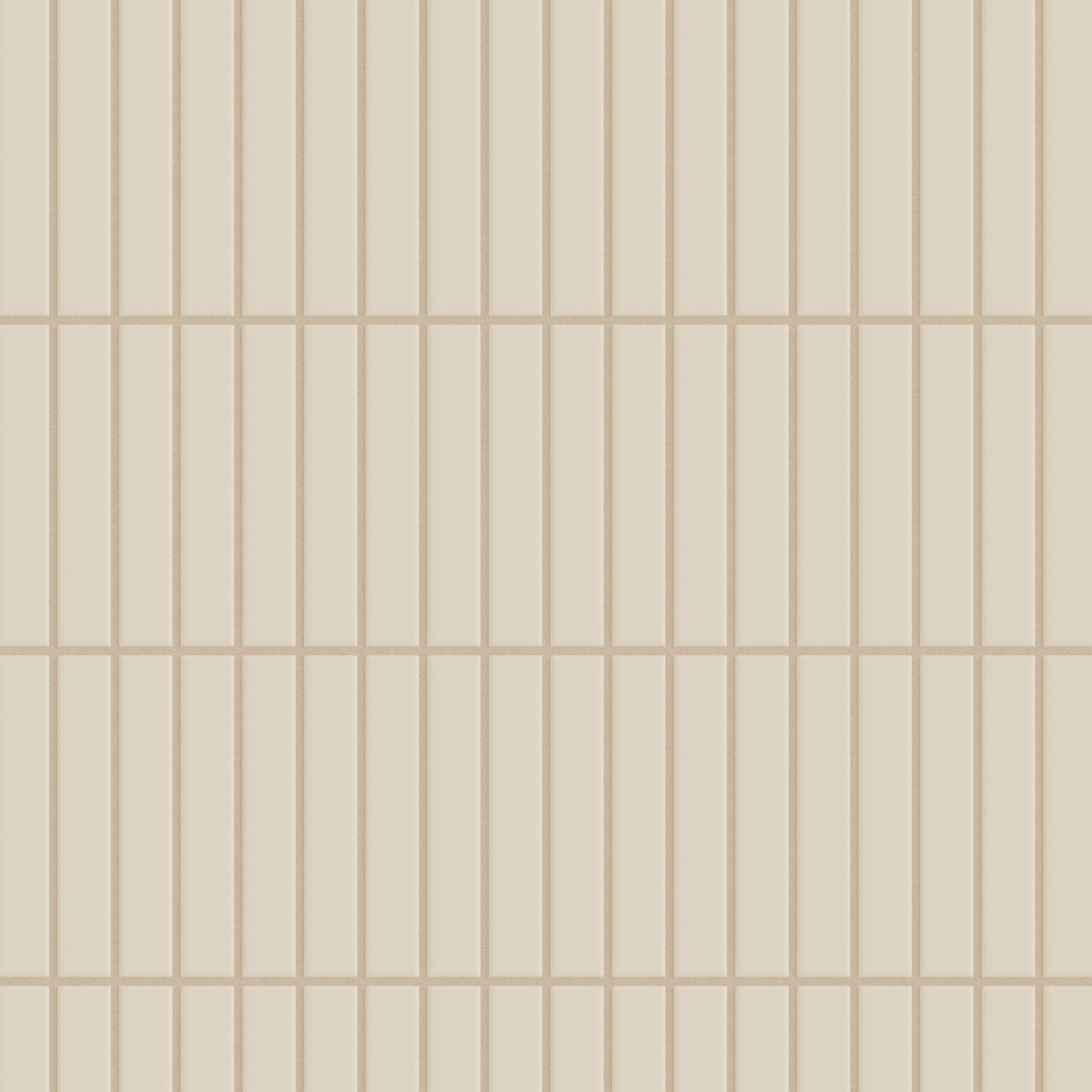 1x6 Straight Set Sheeted Original Ceramic Mosaic Tile in Ivory Matte