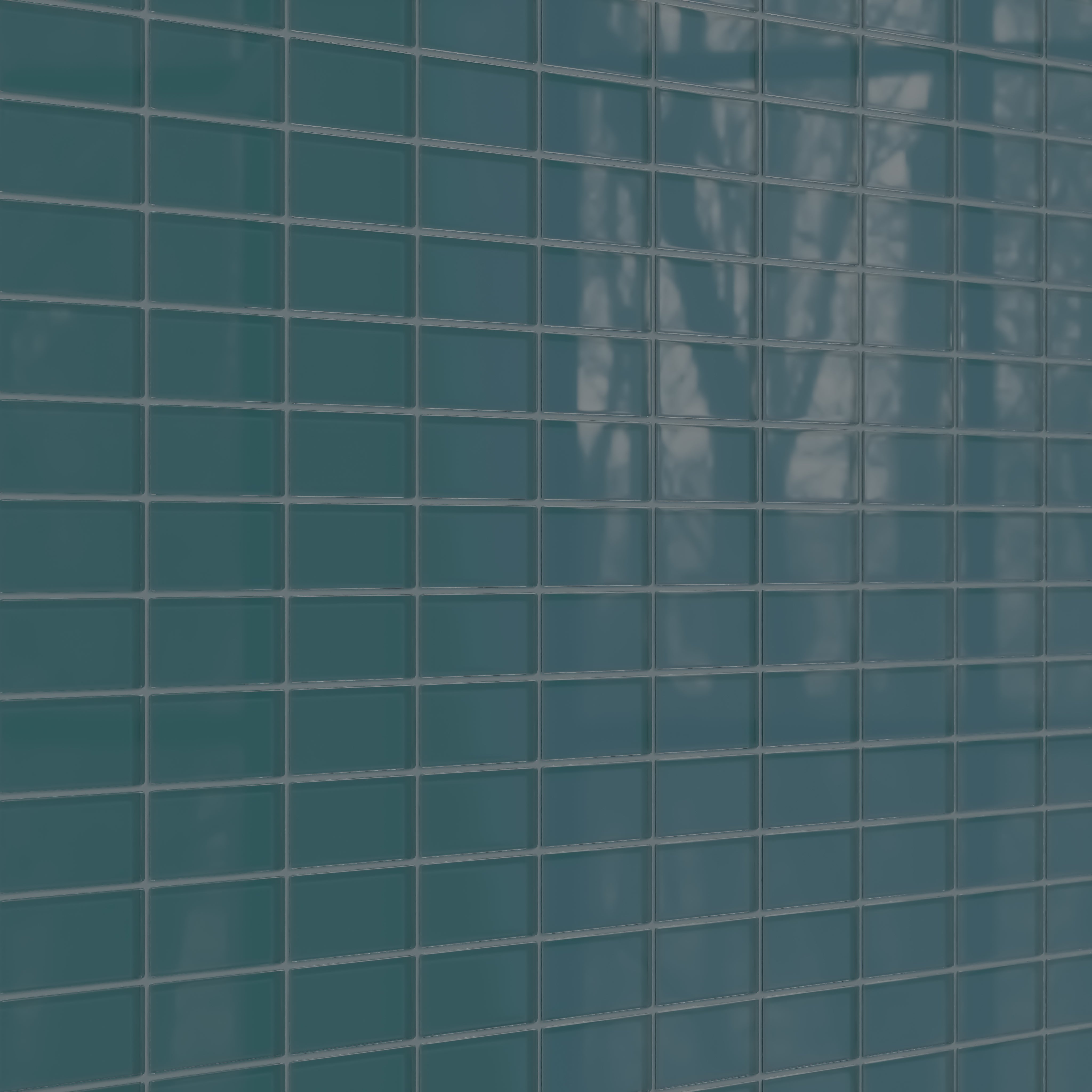 2x4 Straight Set Sheeted Glass Mosaic Tile in Magpie Gloss