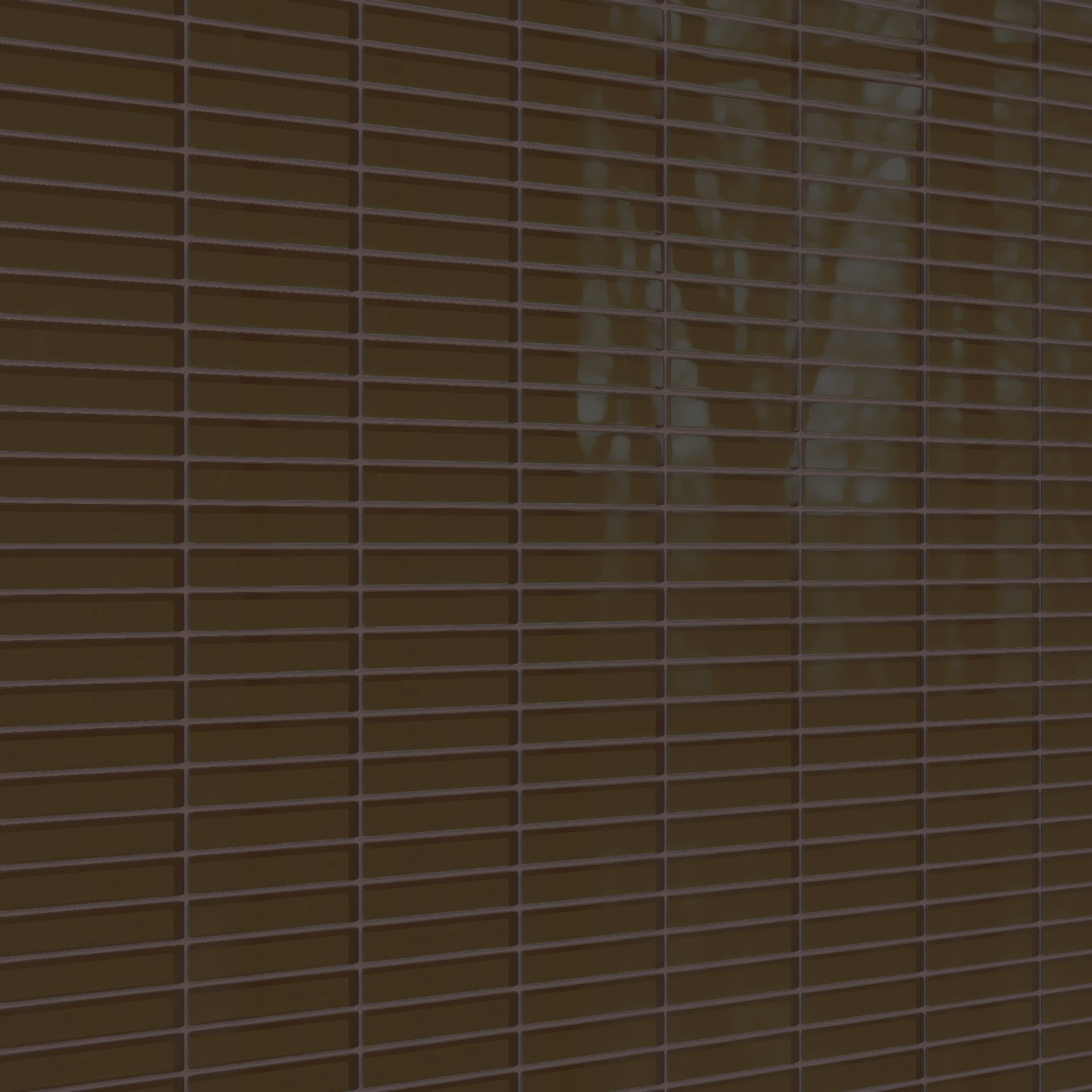 1x6 Straight Set Sheeted Glass Mosaic Tile in Osprey Gloss