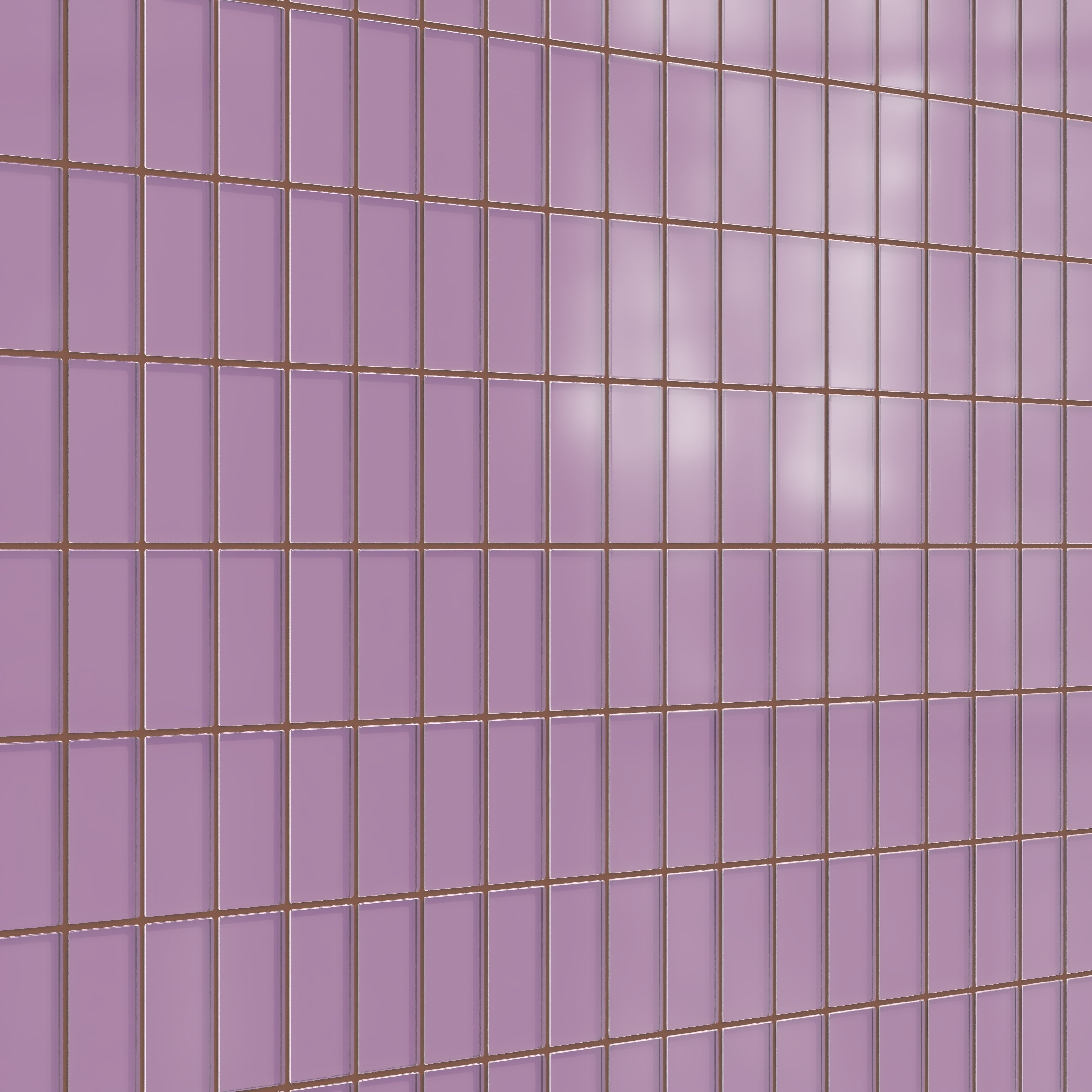 2x4 Straight Set Sheeted Glass Mosaic Tile in Waxbill Matte