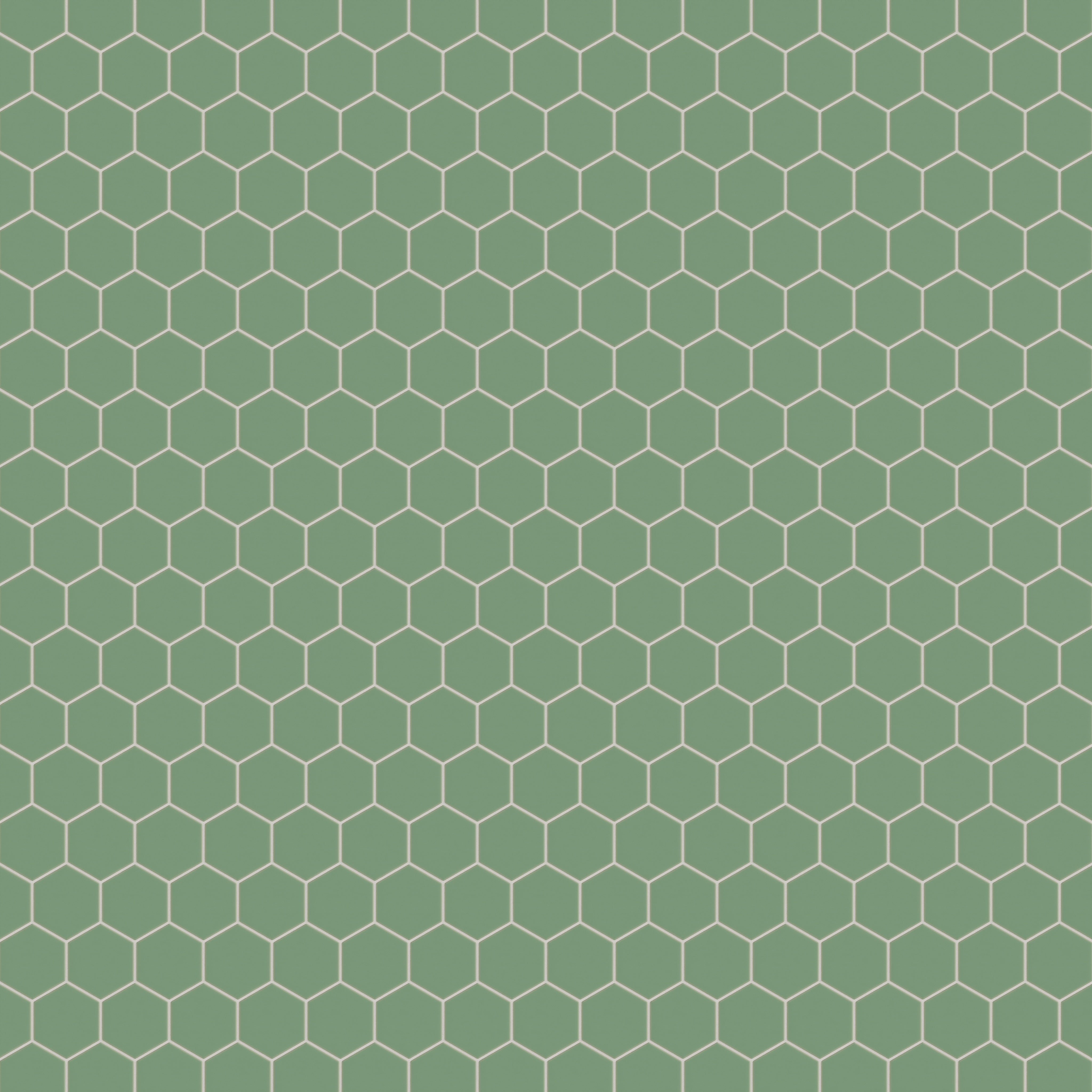 4" Hexagon Original Ceramic Tile in Sea Green Matte