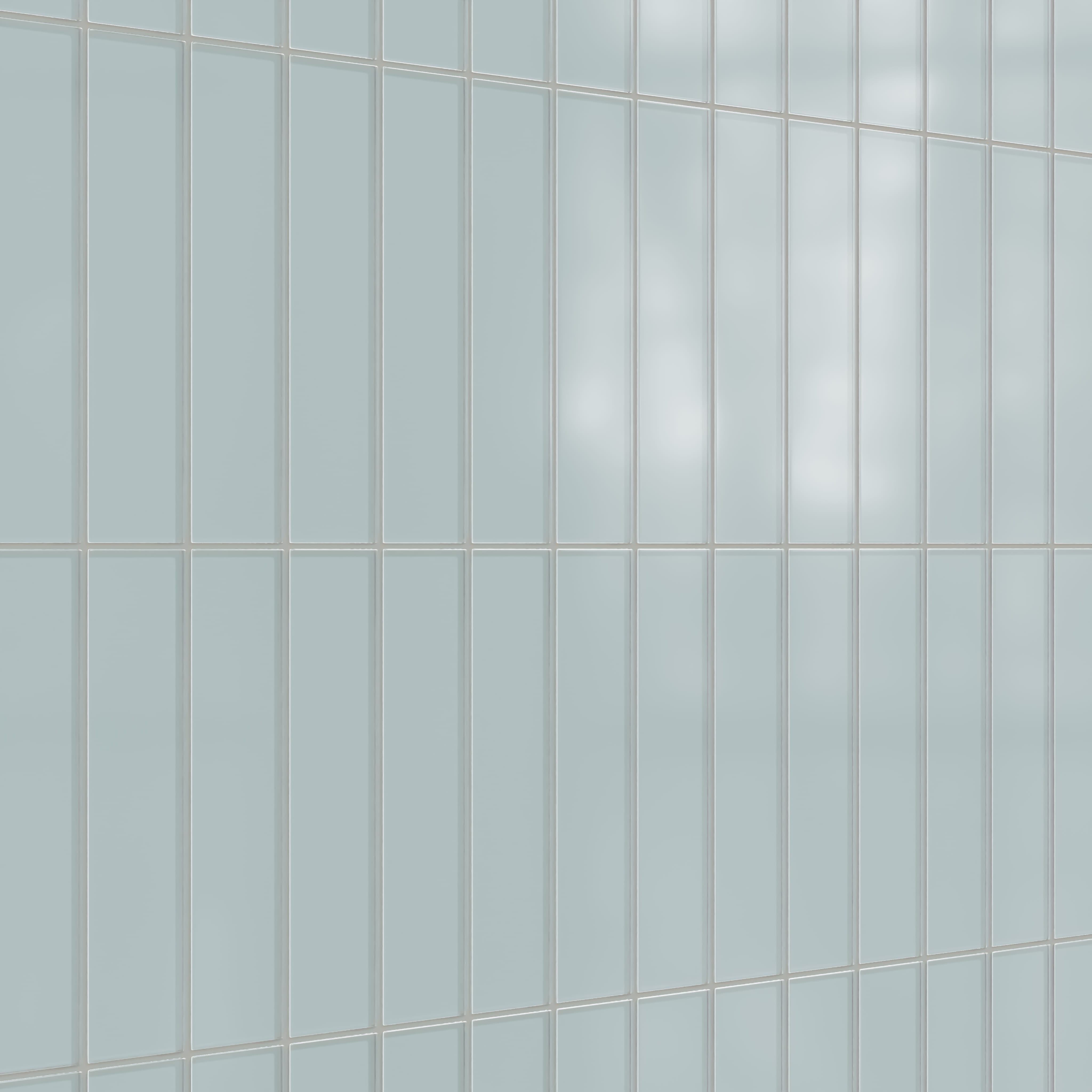 Quick Ship 3x12 Glass Tile in Great Blue Heron Matte