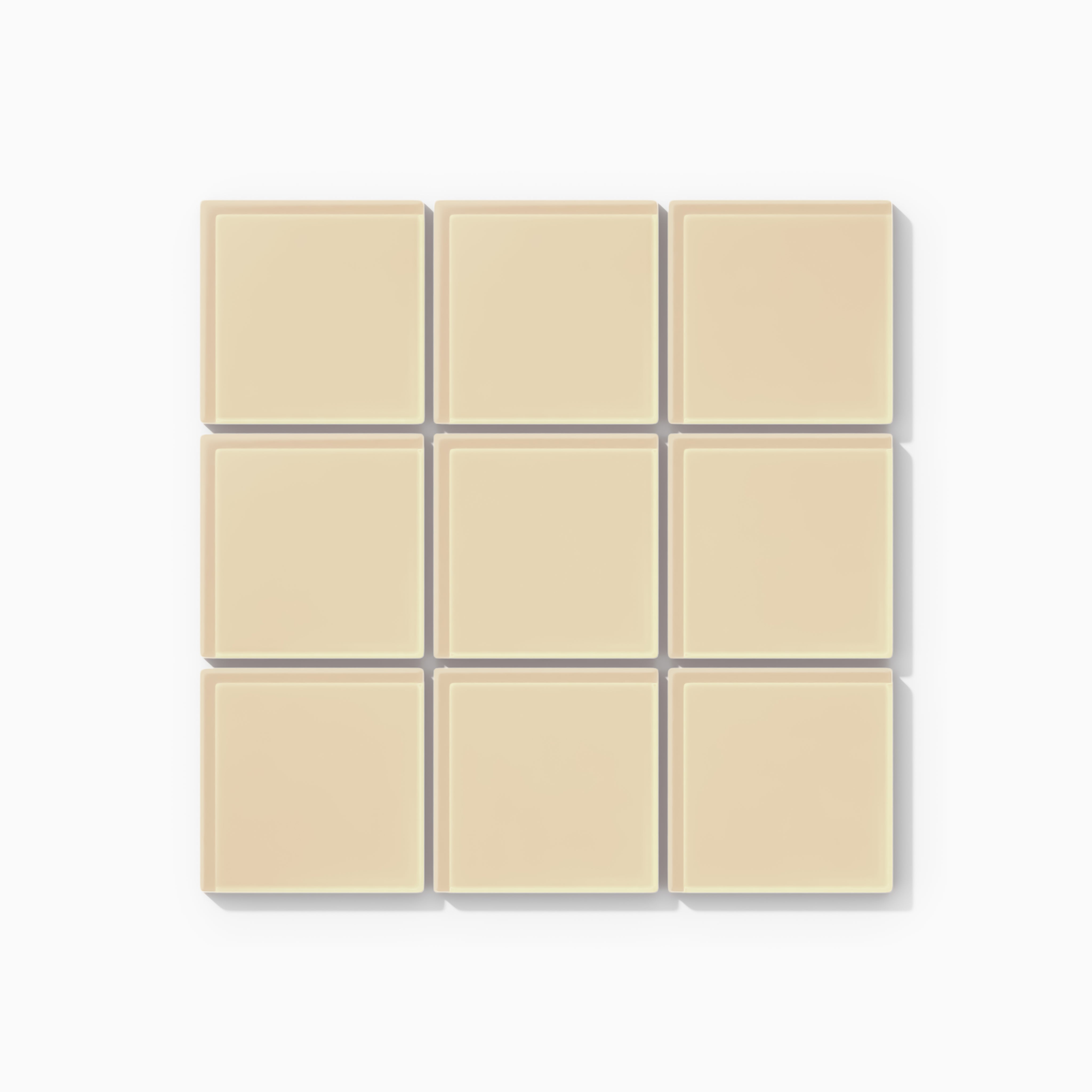 3x3 Straight Set Sheeted Glass Mosaic Tile in Chickadee Gloss