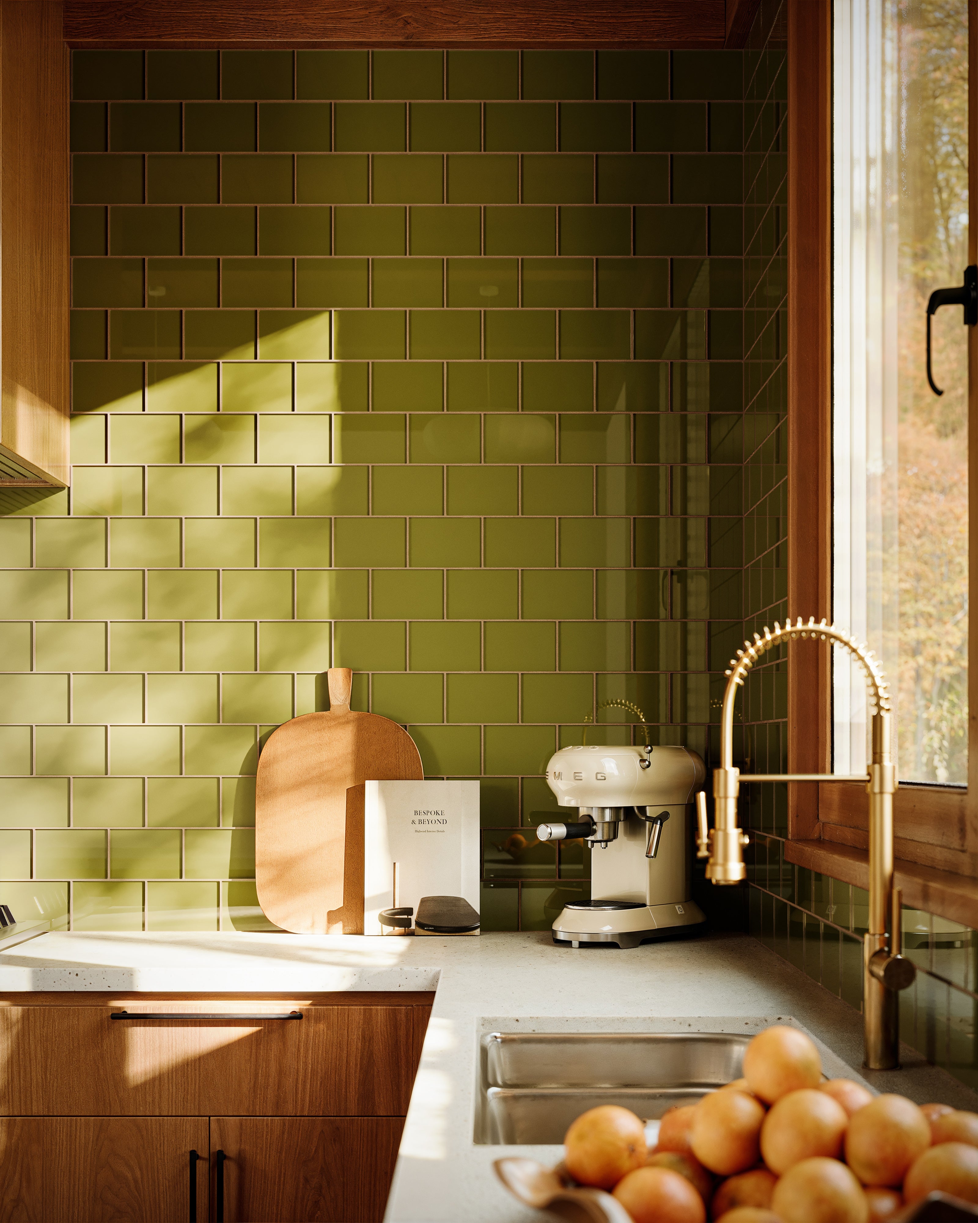 4x6 Glass Tile in Cormorant Gloss