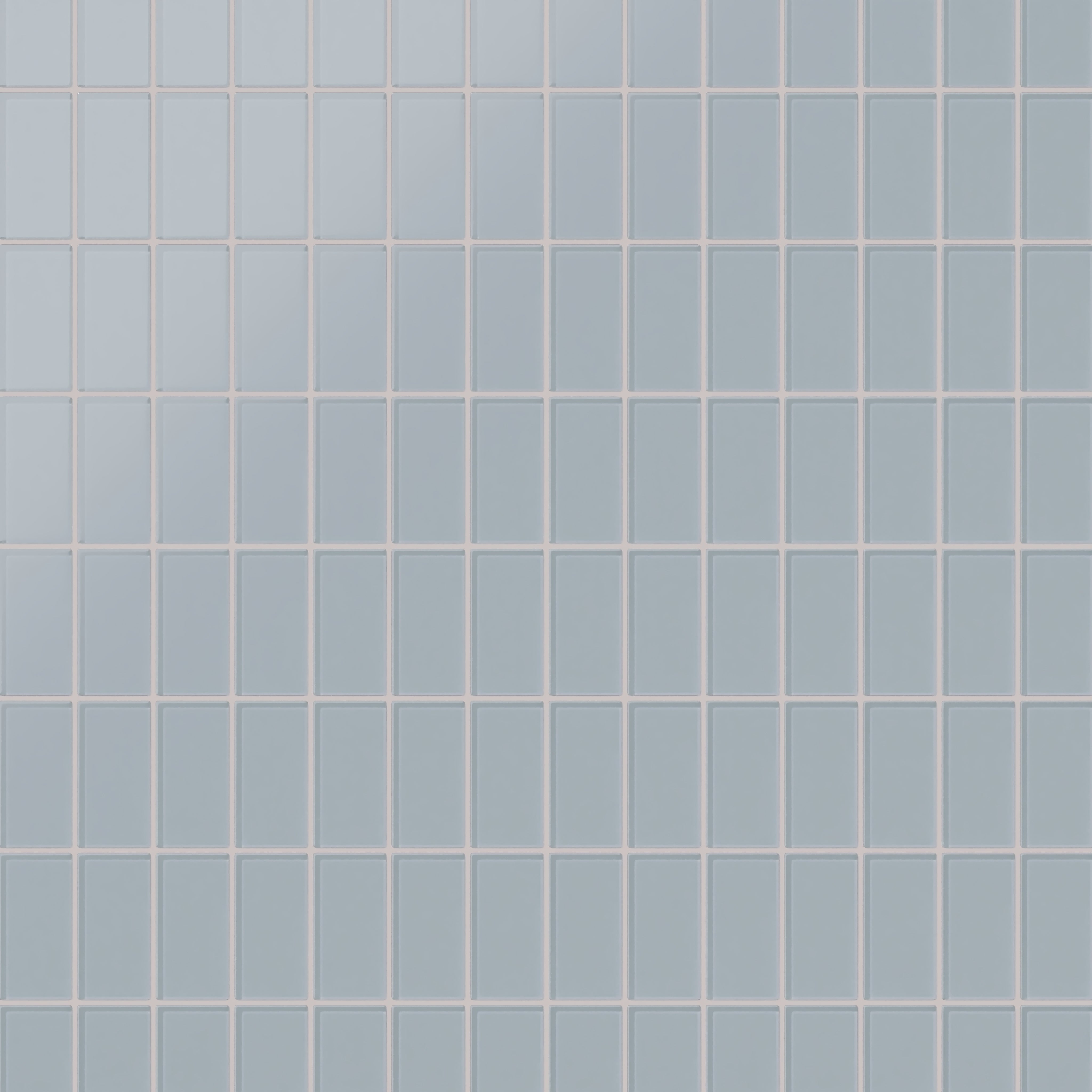 2x4 Straight Set Sheeted Glass Mosaic Tile in Pinyon Jay Matte