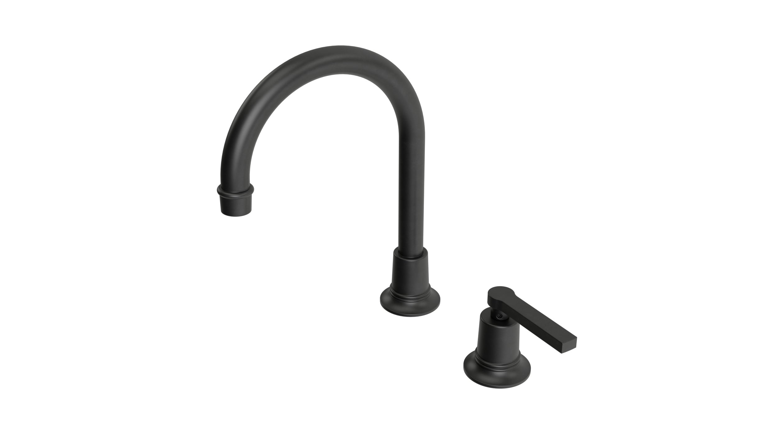 Emerson One Handle Deck Mount Gooseneck Lavatory Faucet with Classic Lever Handle in Oil Rubbed Bronze