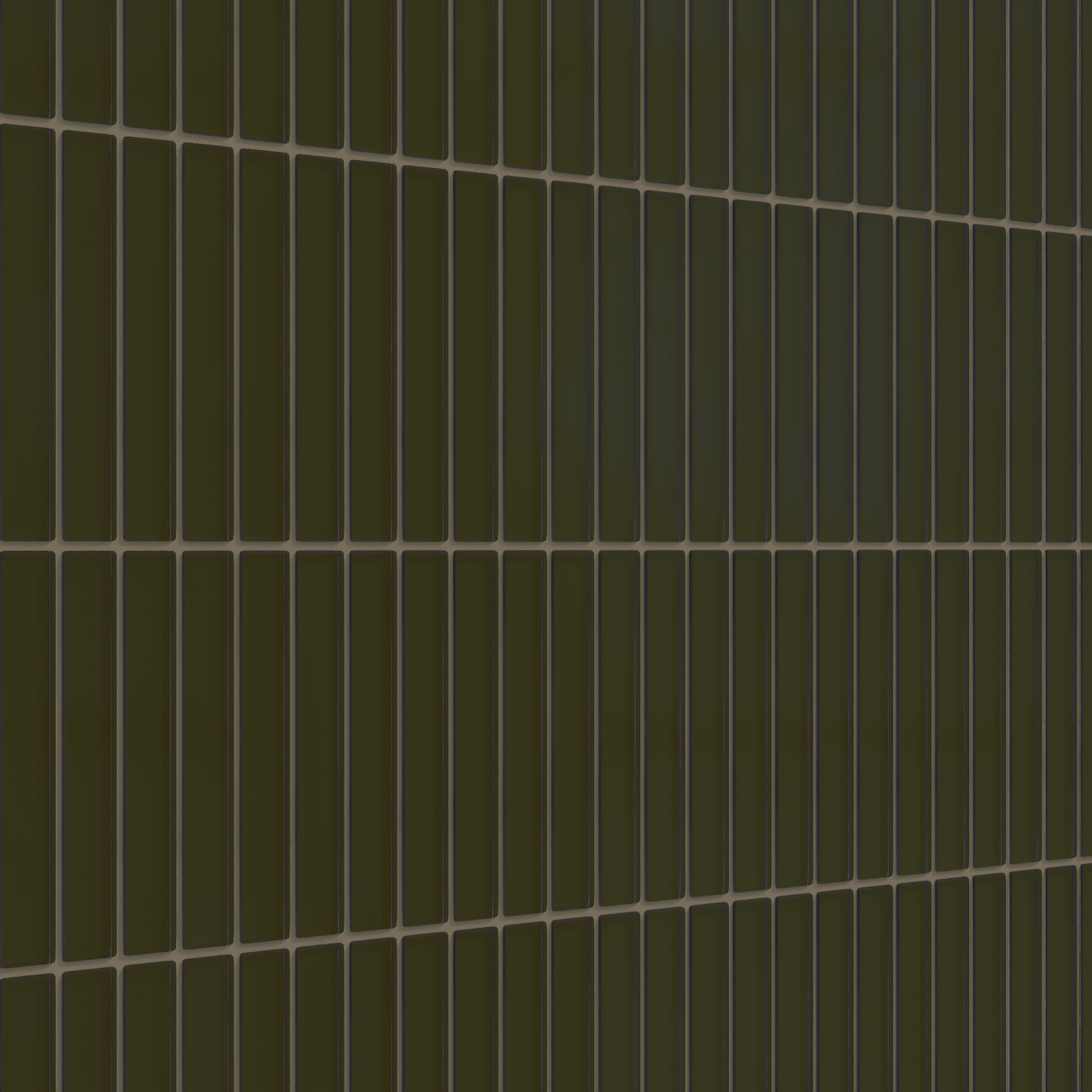 1x6 Straight Set Sheeted Glass Mosaic Tile in Catbird Matte