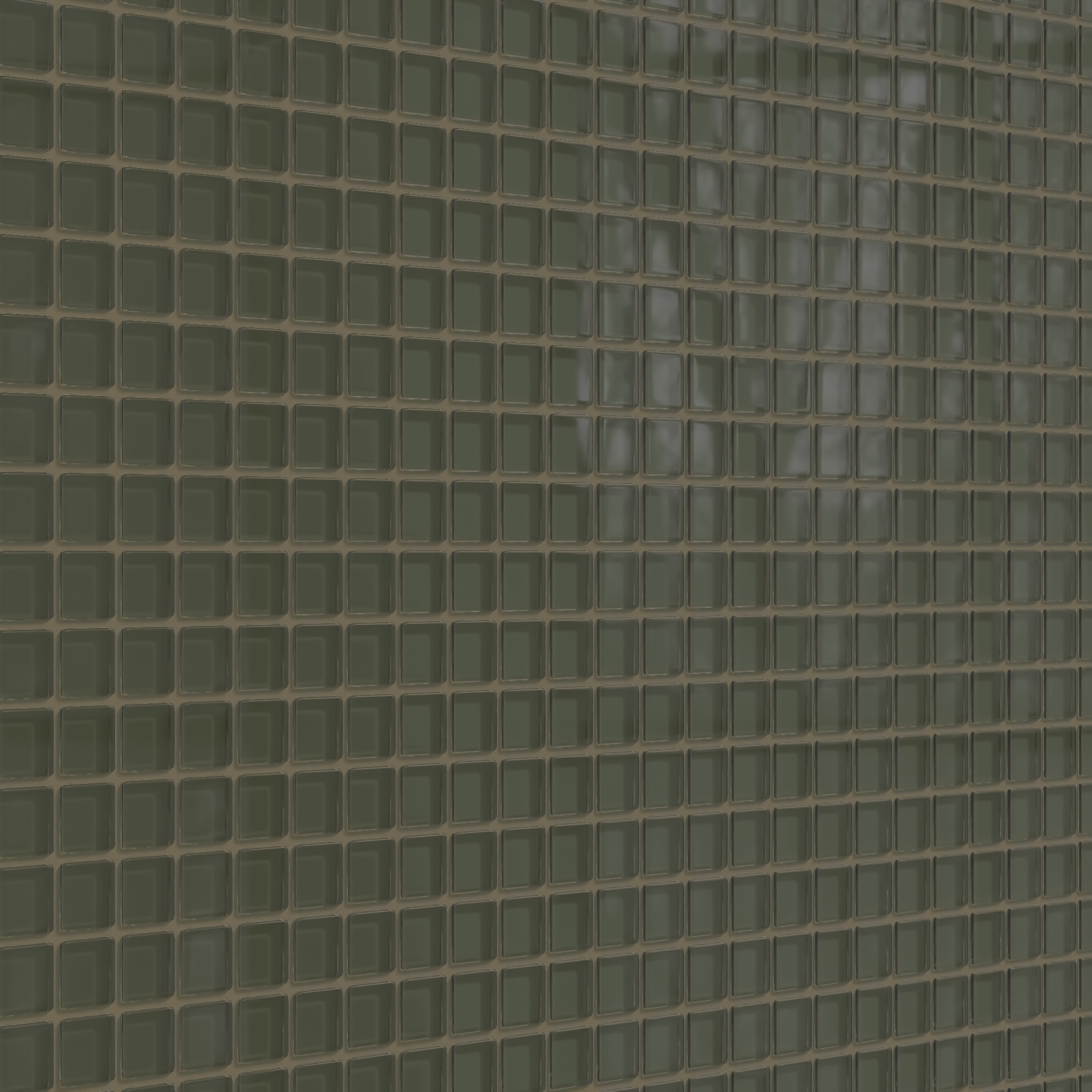 1x1 Straight Set Sheeted Glass Mosaic Tile in Roadrunner Gloss
