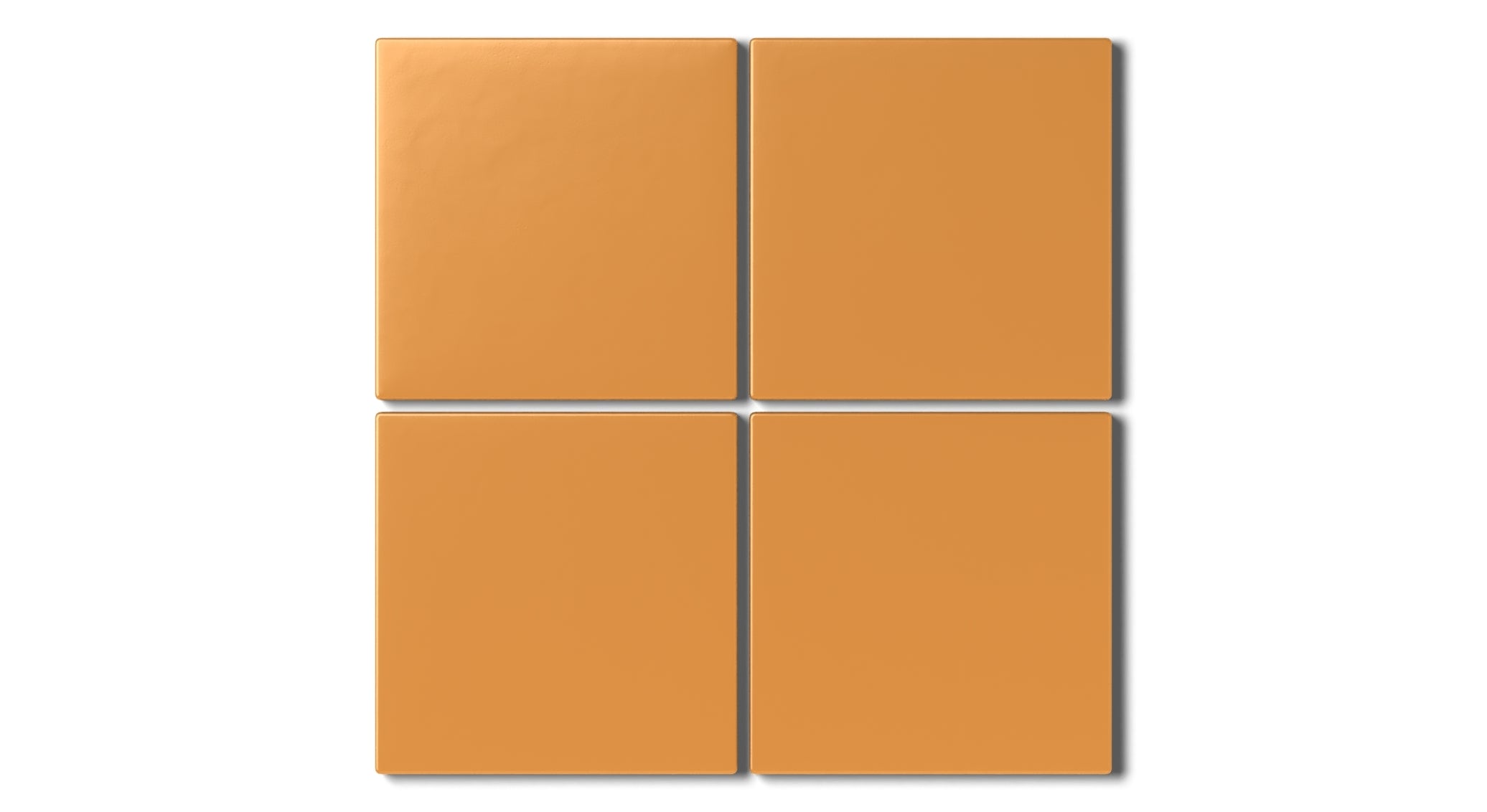 4x4 Natural Press Ceramic Tile in Yellow Ochre Matte