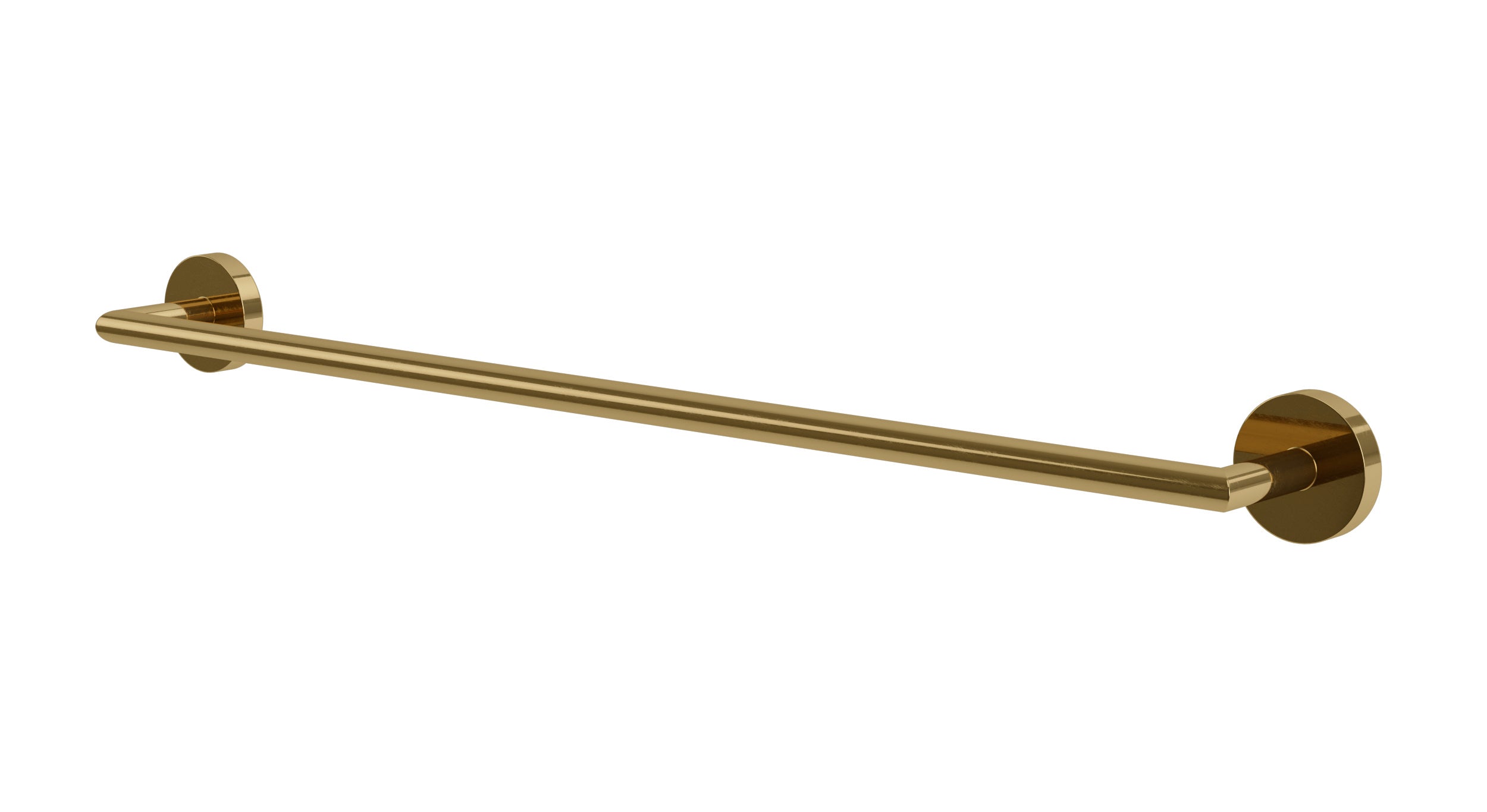 Contour Towel Bar 24" in Uncoated Polished Brass