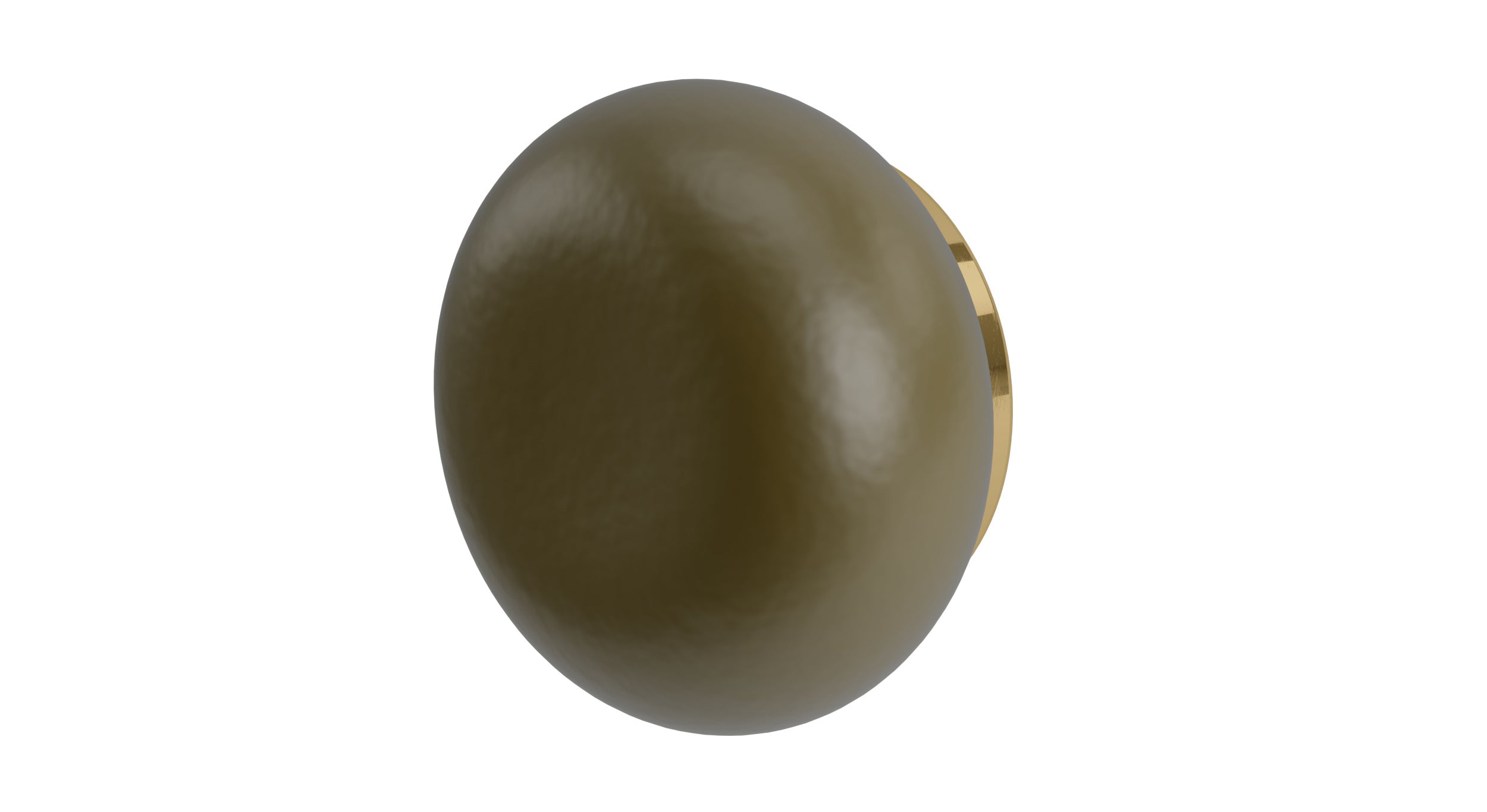 Foundry One Handle Wall Mount Diverter/Volume Control Shower Trim with Pebble Ceramic Knob Handle in Uncoated Polished Brass
