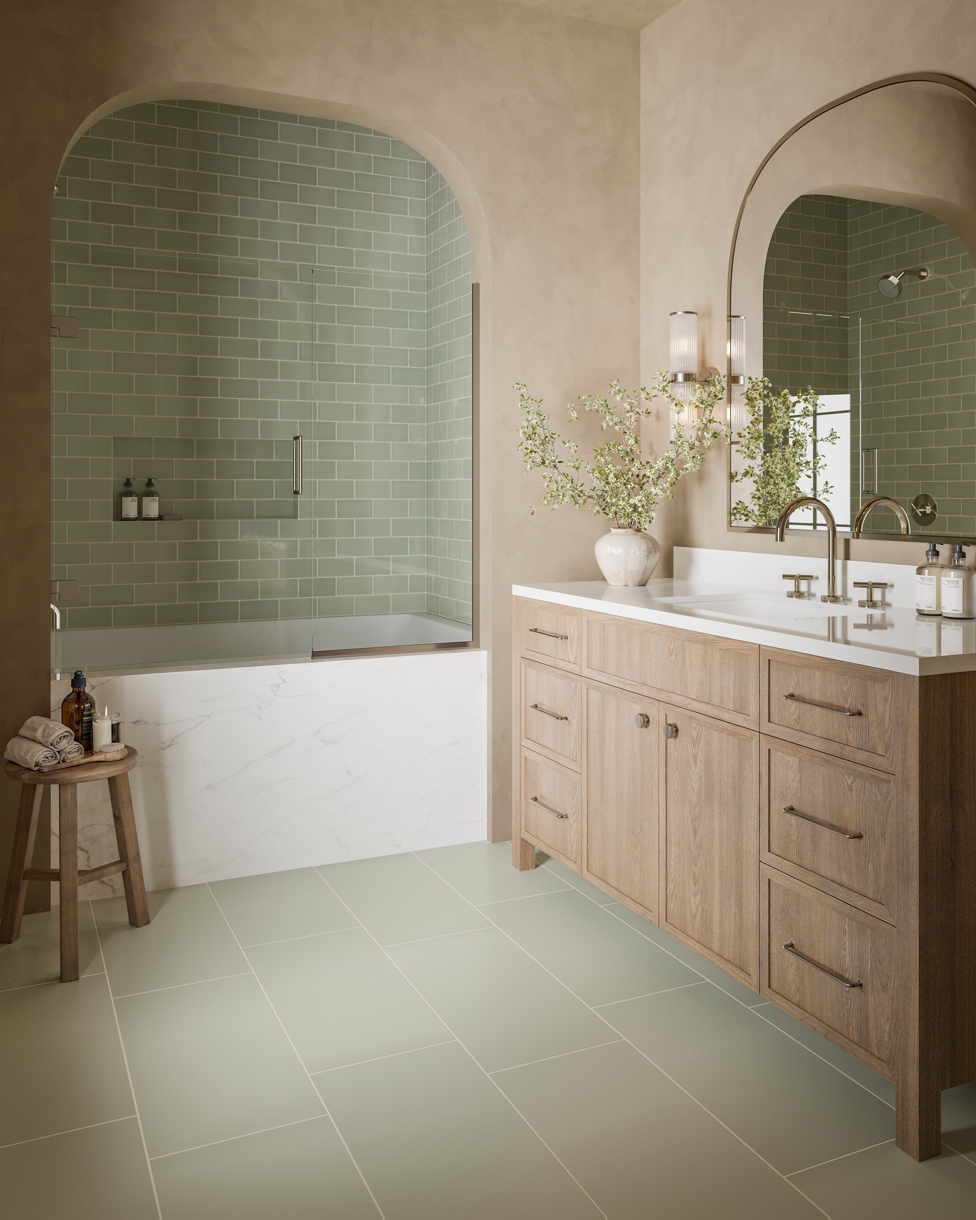 12x24 Natural Press Ceramic Tile in Manzanita Matte