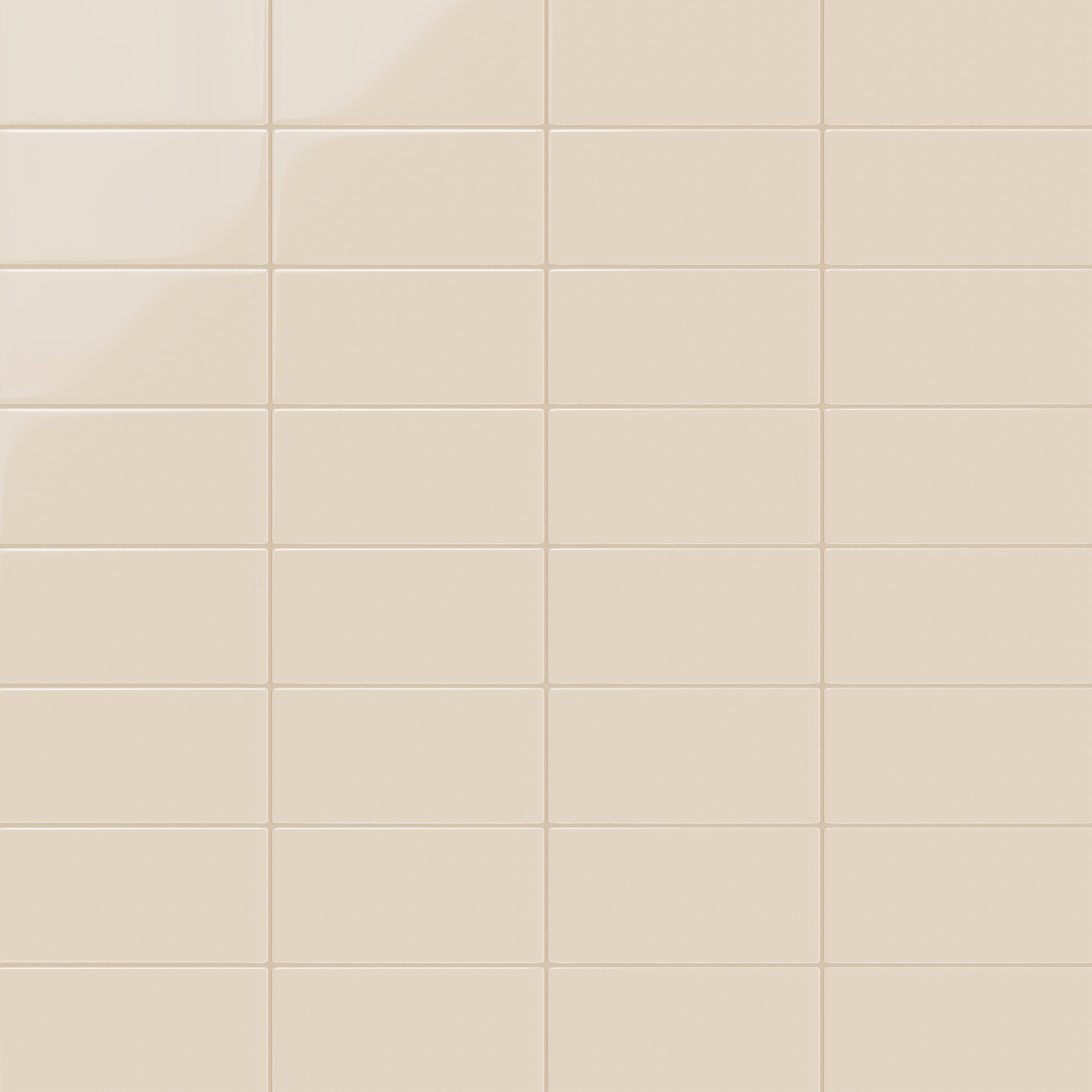 6x12 Original Ceramic Tile in Ivory Gloss