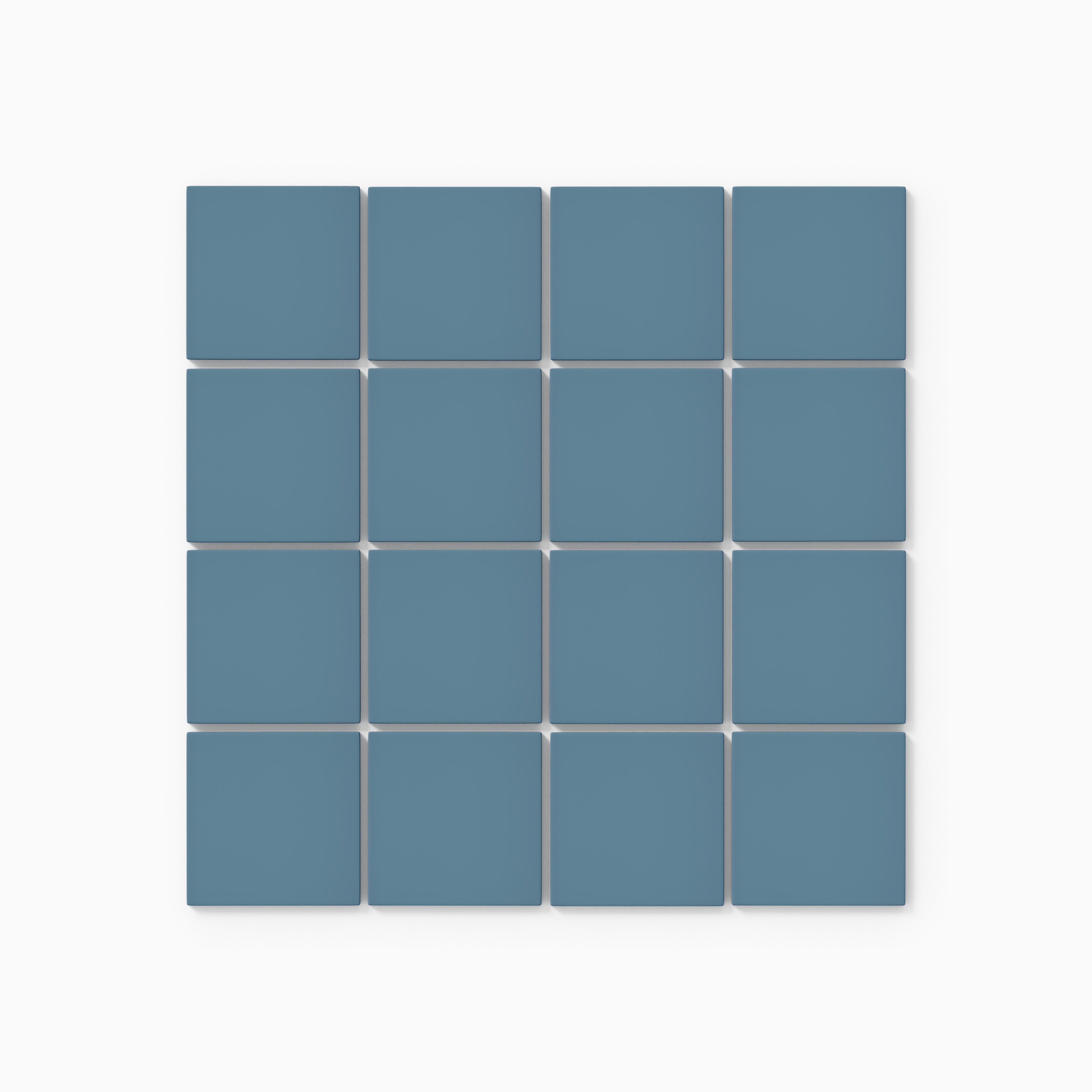 3x3 Straight Set Sheeted Natural Press Ceramic Mosaic Tile in Azurite Matte