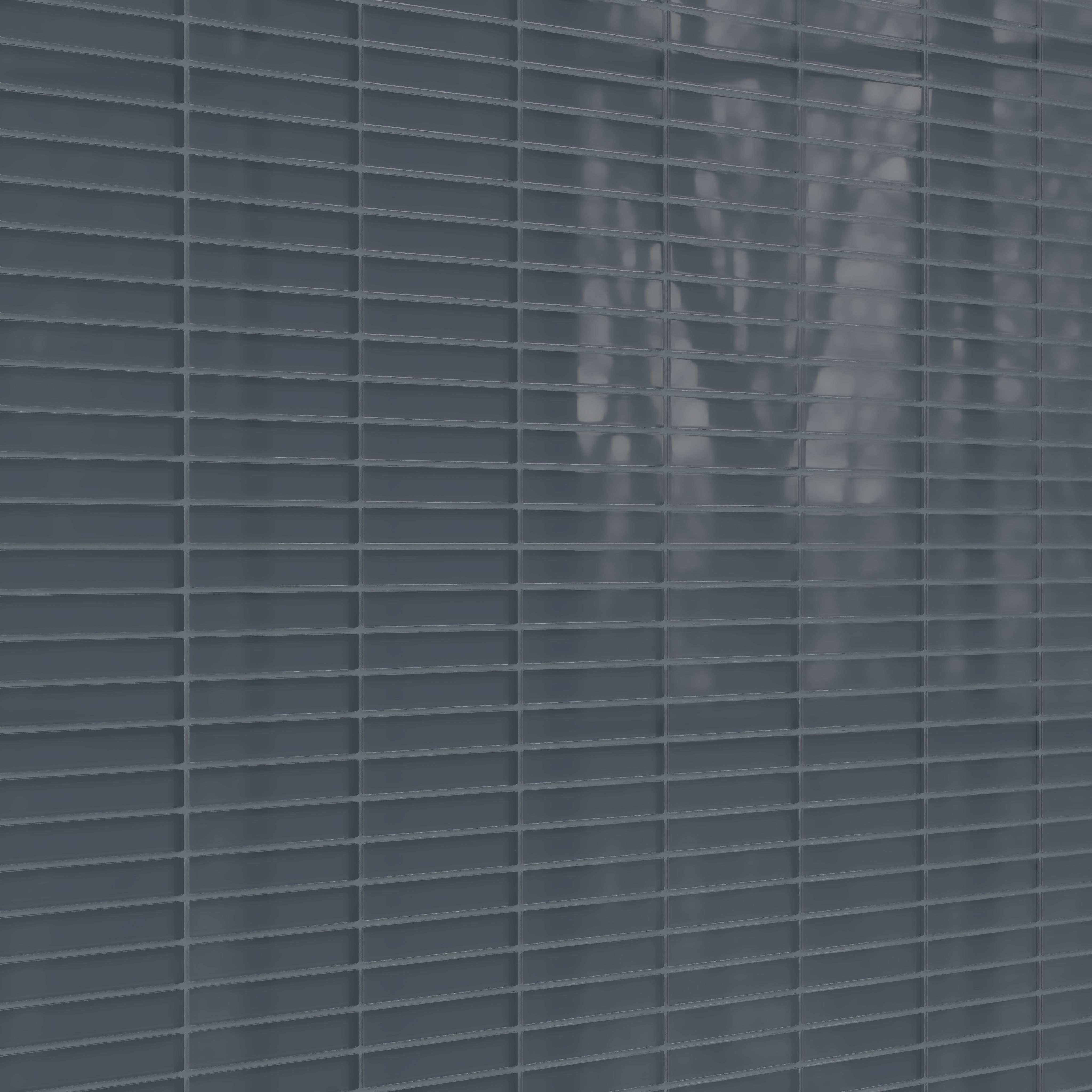 1x6 Straight Set Sheeted Glass Mosaic Tile in Junco Gloss