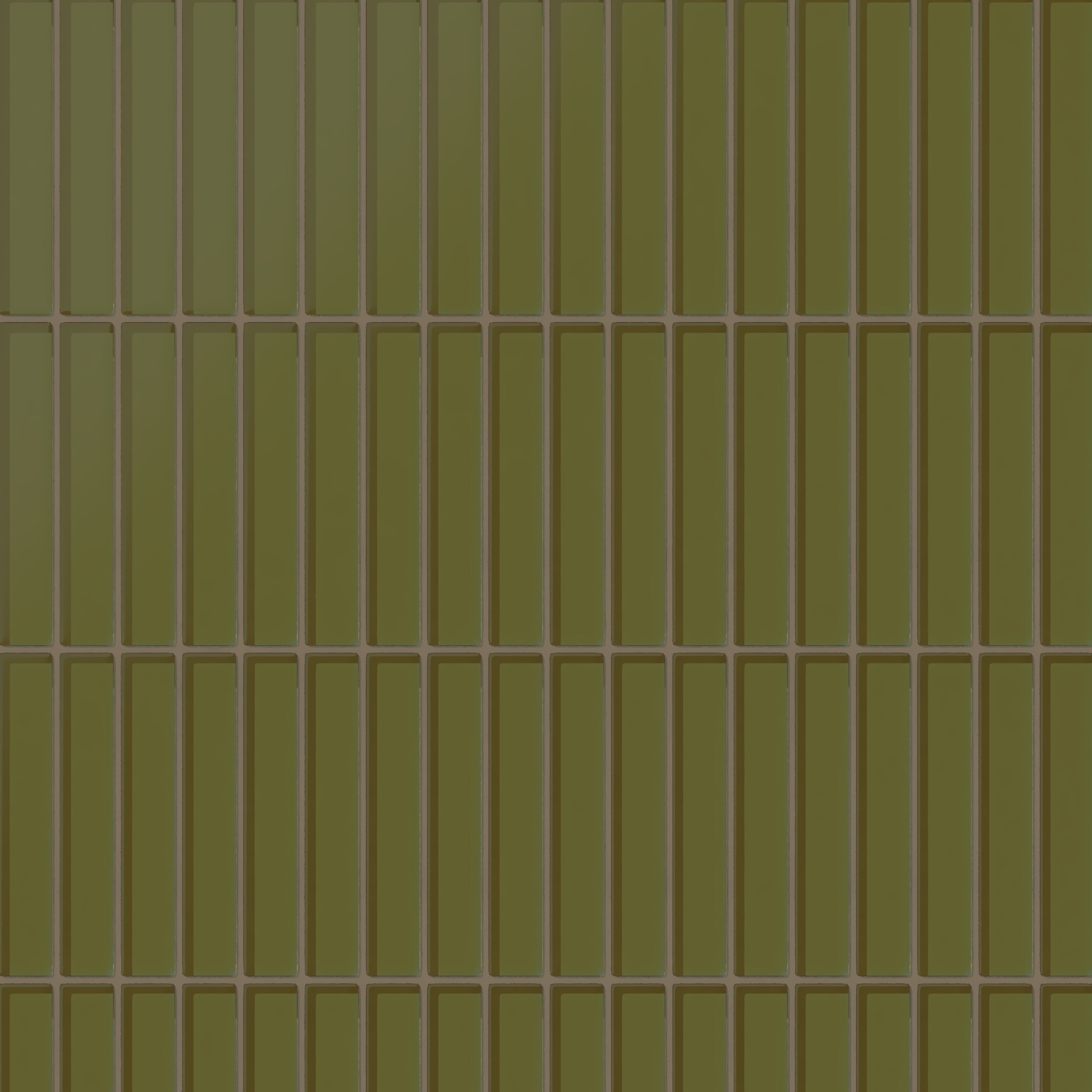 1x6 Straight Set Sheeted Glass Mosaic Tile in Cormorant Matte
