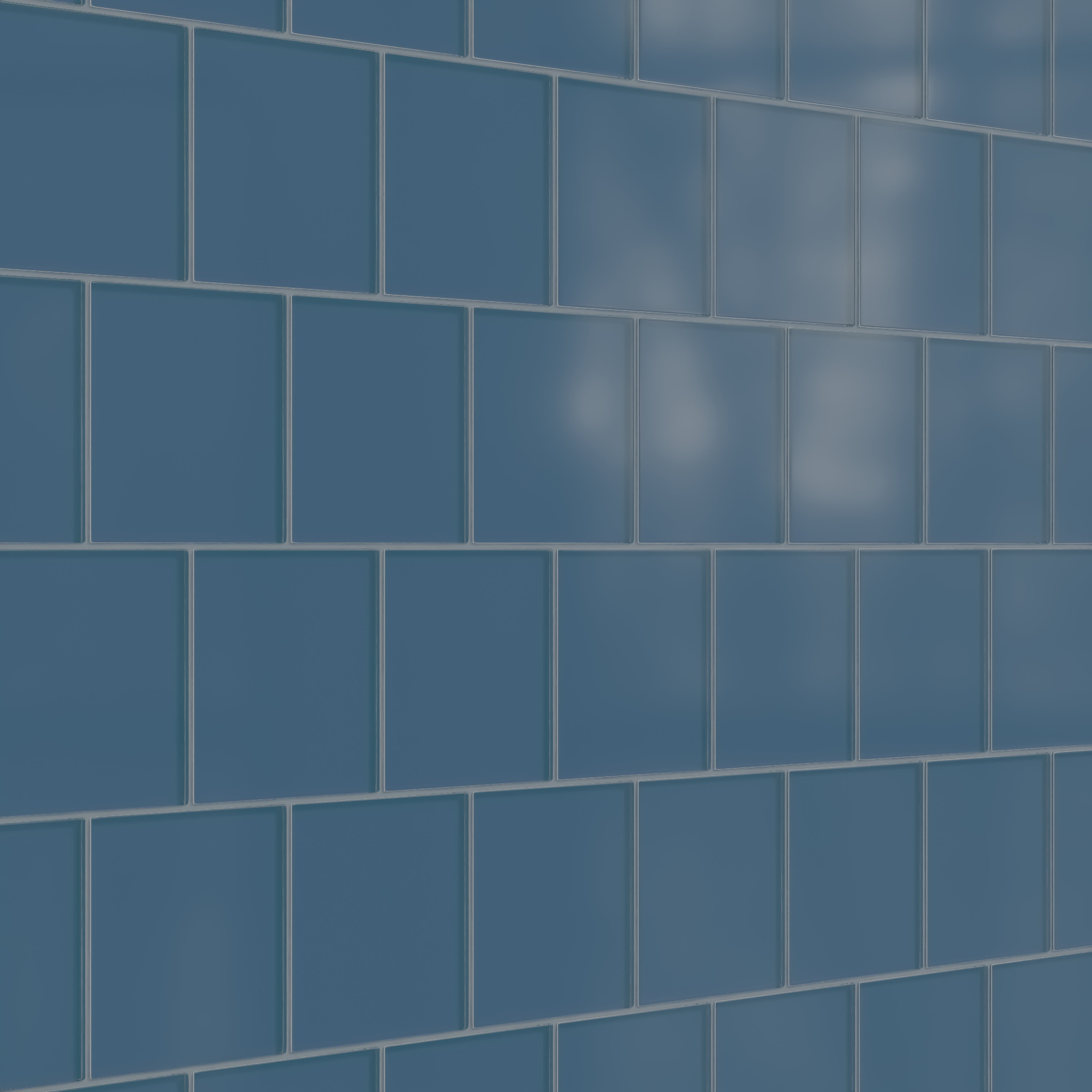 6x6 Glass Tile in Blue Jay Matte
