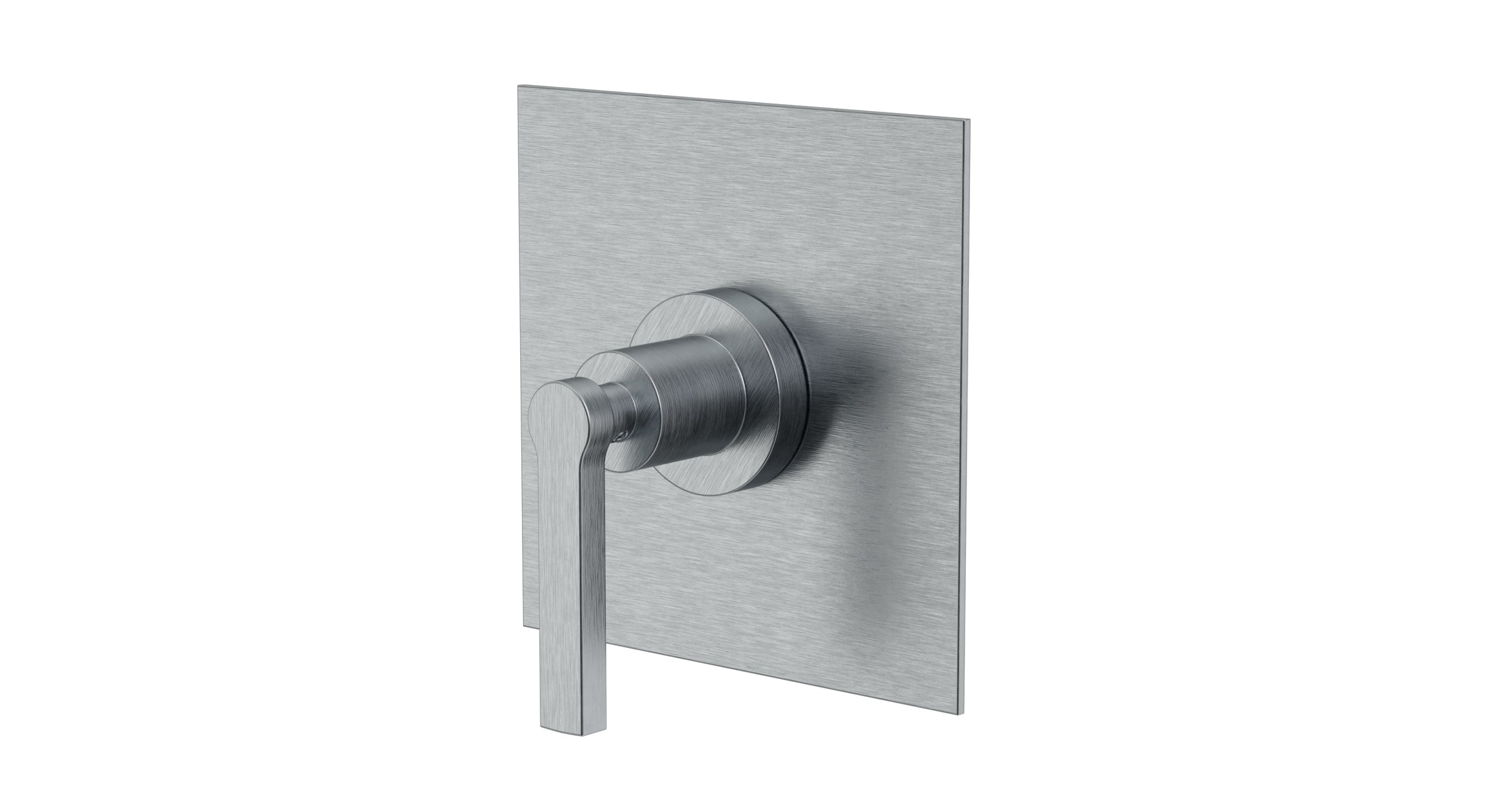 Flatiron One Handle Wall Mount Shower Trim with Linear Lever Handle in Satin Chrome