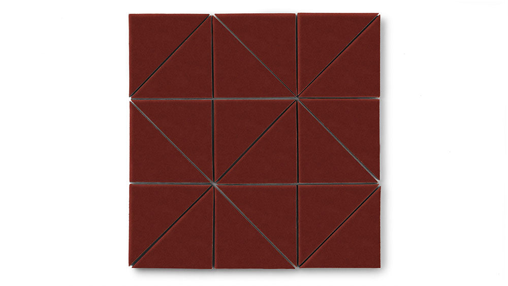 4" Triangle Original Ceramic Tile in Vintage Leather Matte