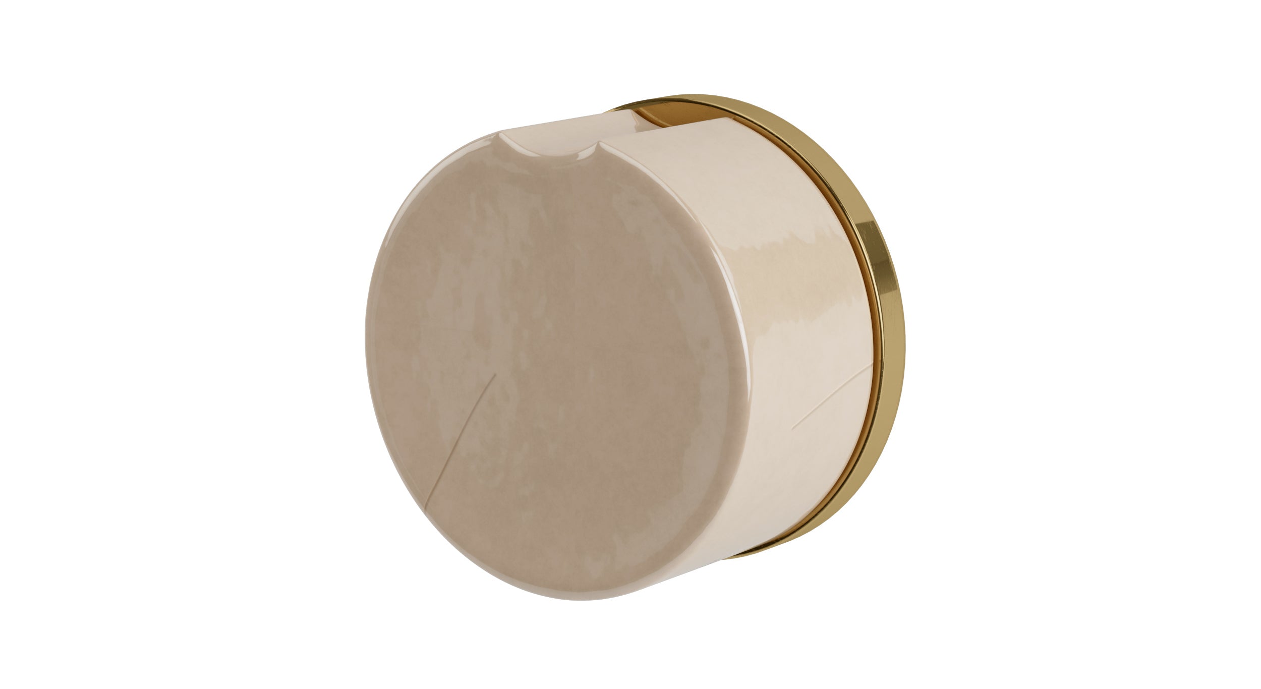 Foundry One Handle Wall Mount Diverter/Volume Control Shower Trim with Groove Ceramic Knob Handle in Uncoated Polished Brass