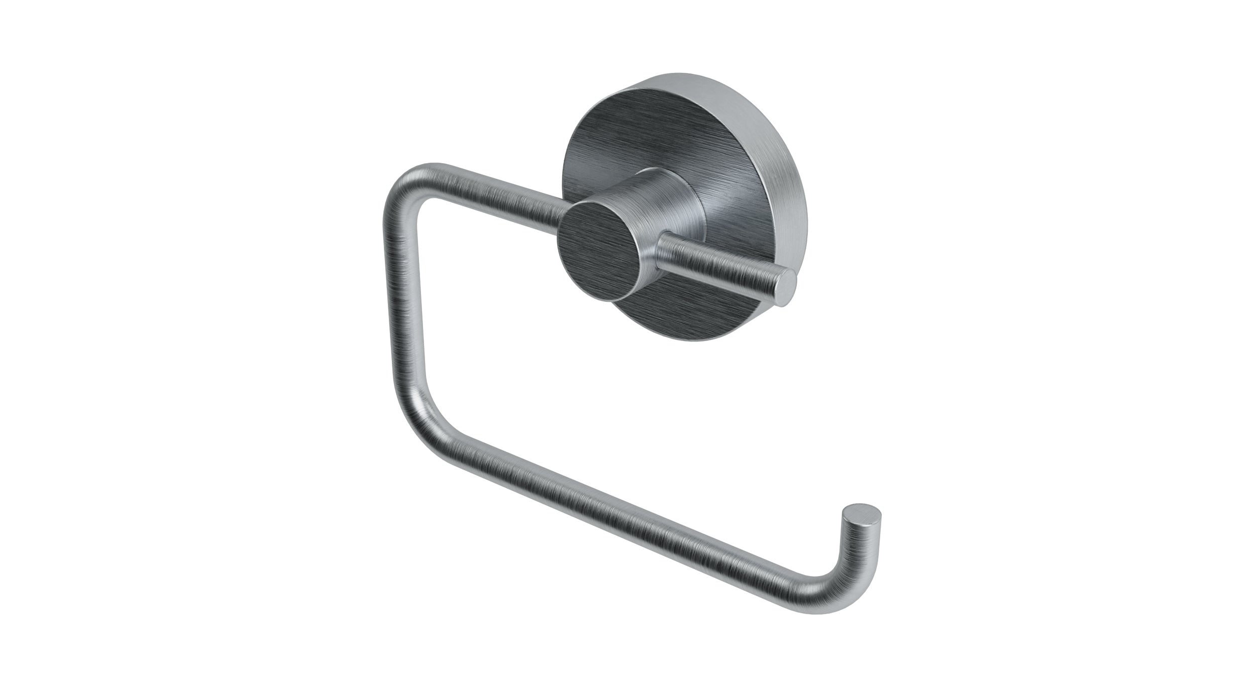 Flatiron Round Single Post Paper Holder in Satin Chrome